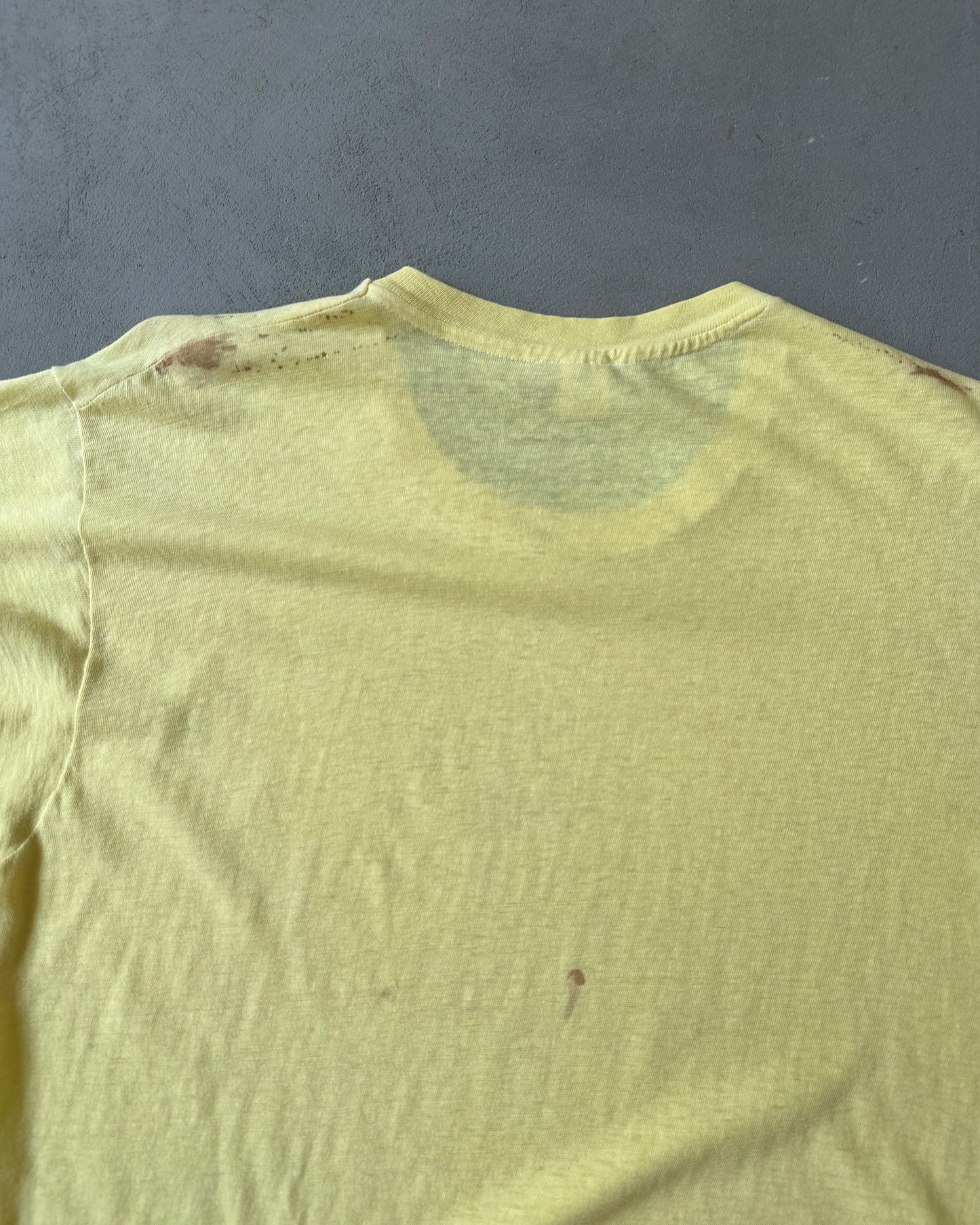 1970s - Baby Yellow Beach Run T-Shirt - L