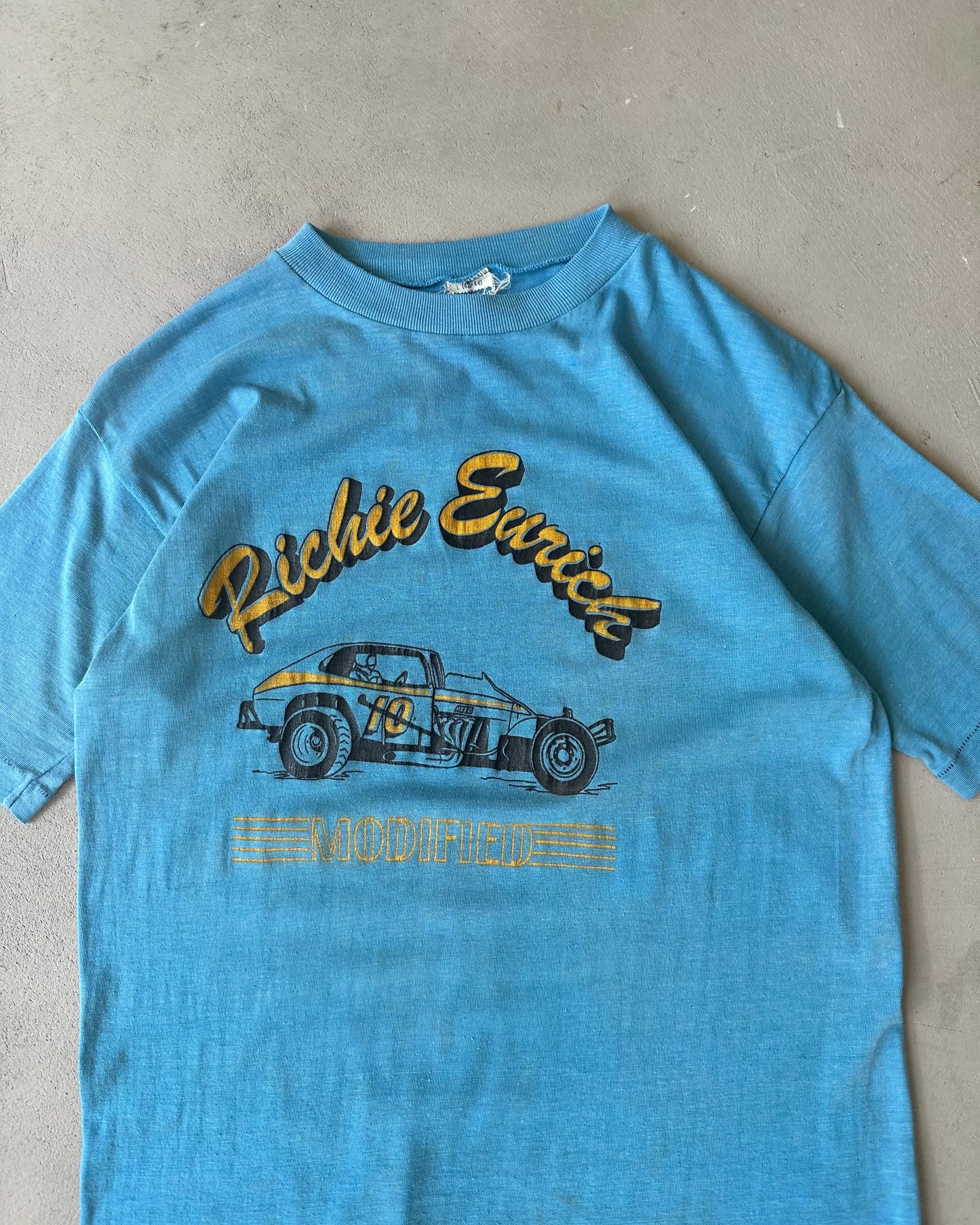 1970s - Blue Richie Eurich T-Shirt - S/M