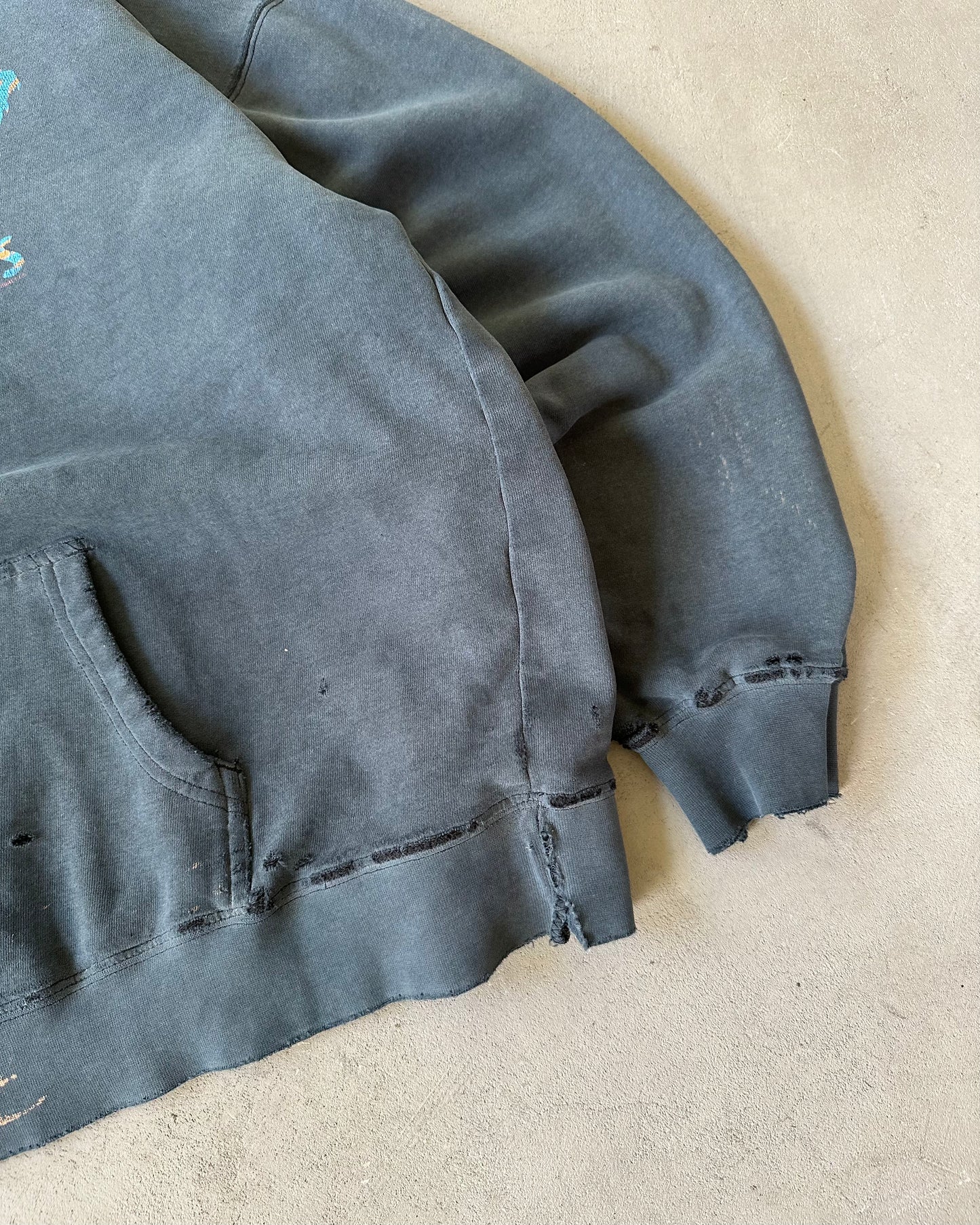 2000s - Distressed Black Rolling Stones Hoodie - M