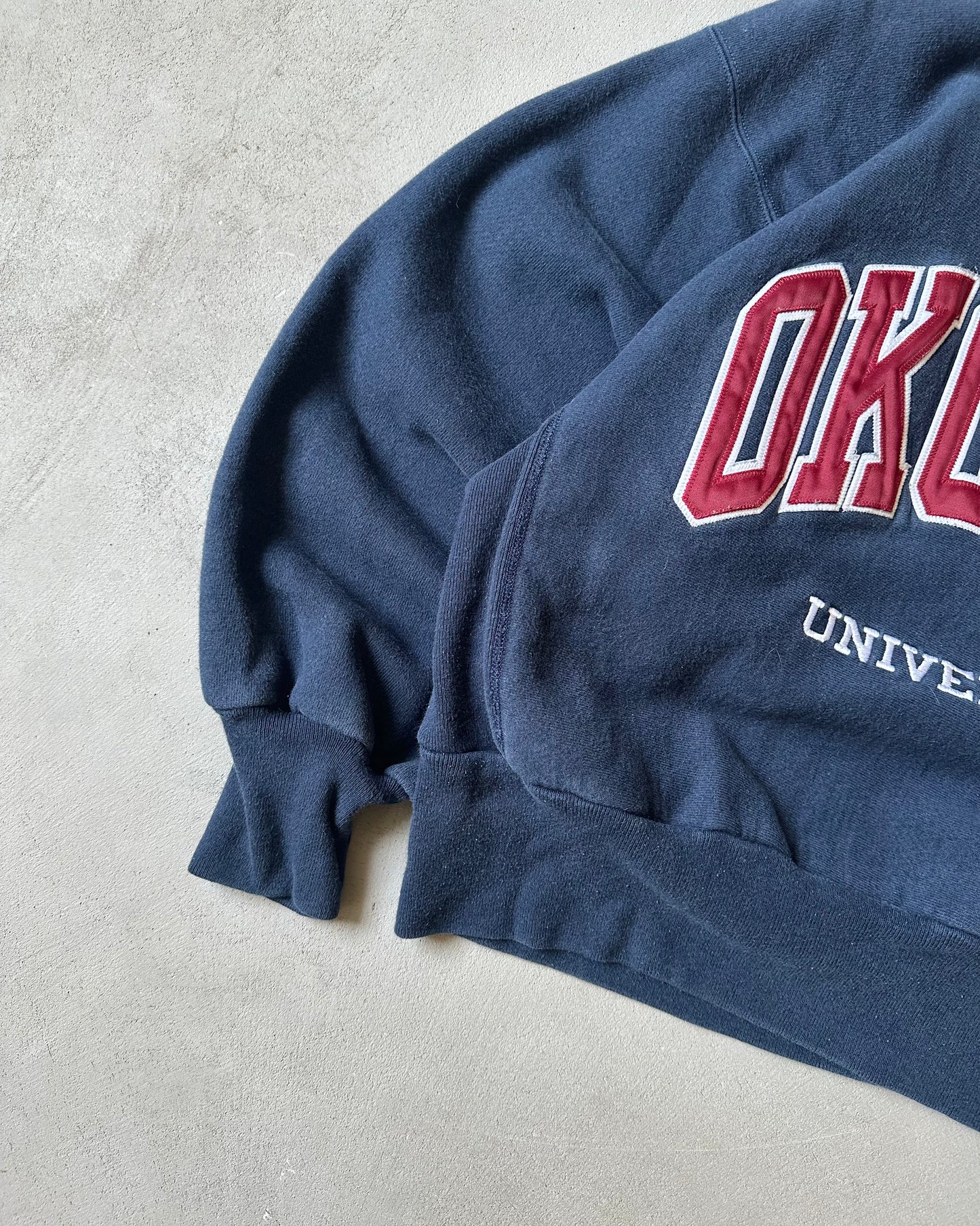 1990s - Navy Okoboji Champion RW Cropped Crewneck - M