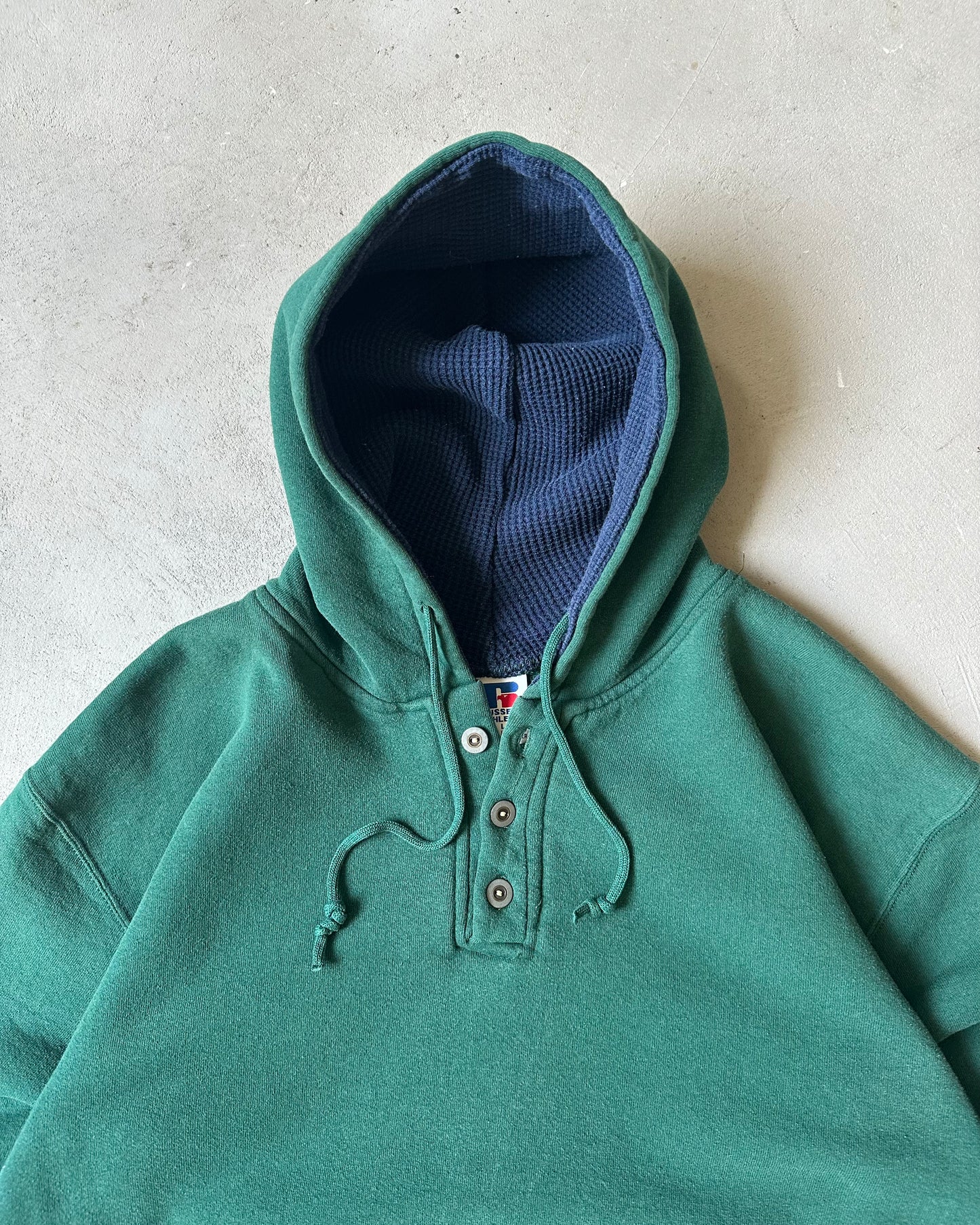 1990s - Green Russell Hoodie - M