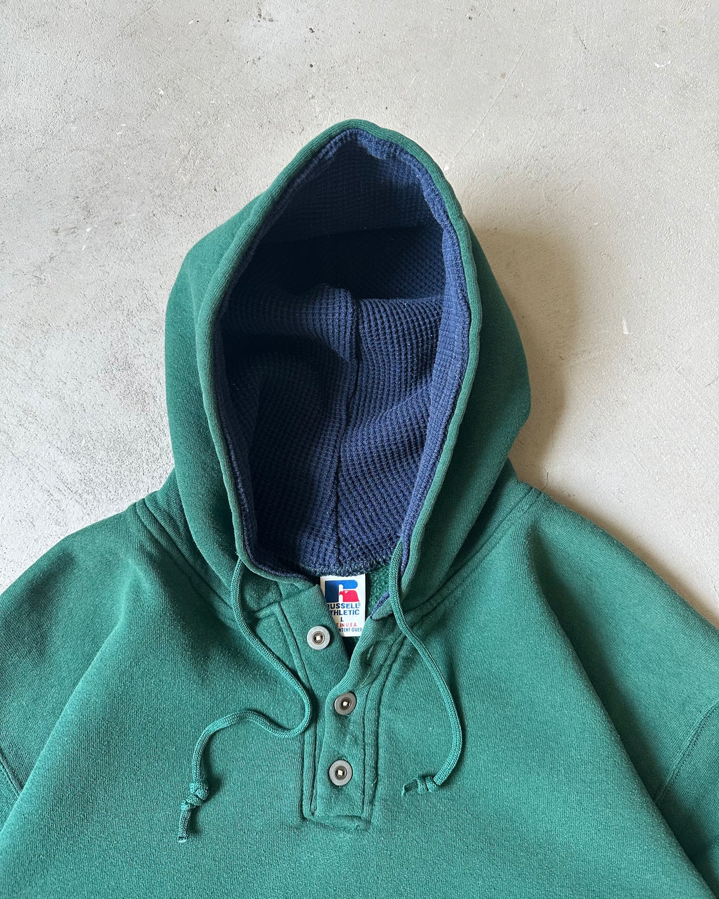 1990s - Green Russell Hoodie - M
