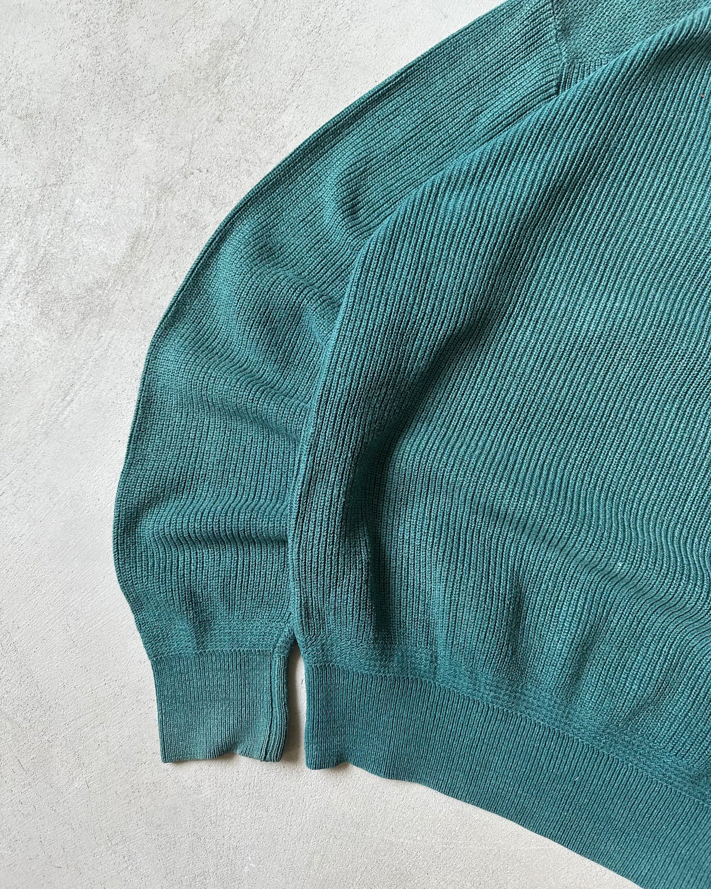 1990s - Green L.L.Bean Henley Sweater - L(Tall)