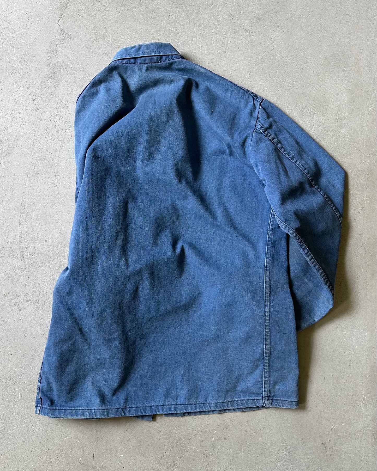 Années 60 - Veste de travail Euro bleue vieillie - T/M