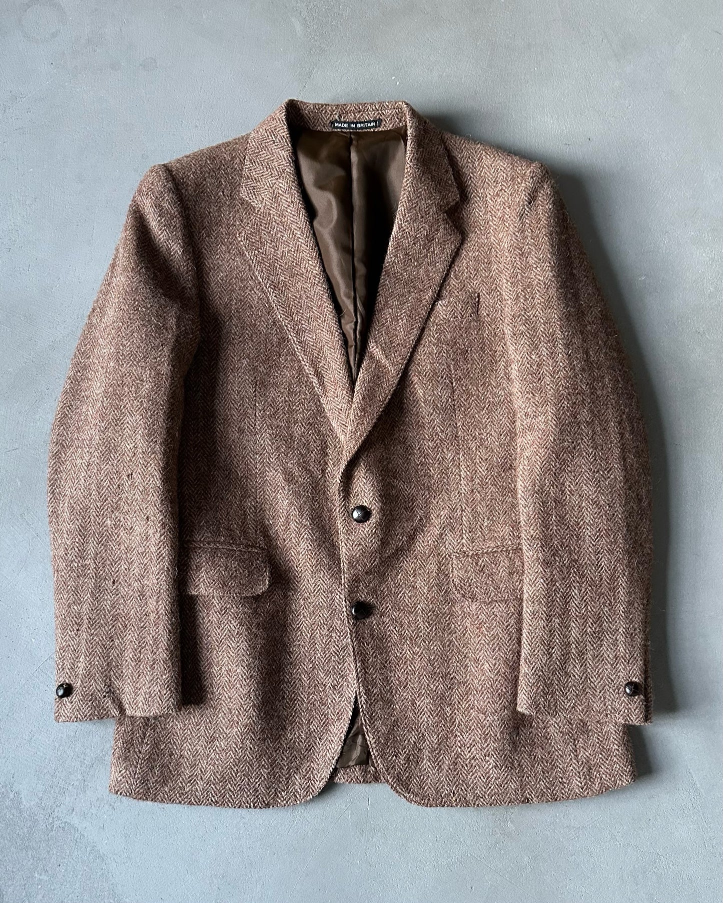 1980s - Brown Harris Tweed Blazer - 42R