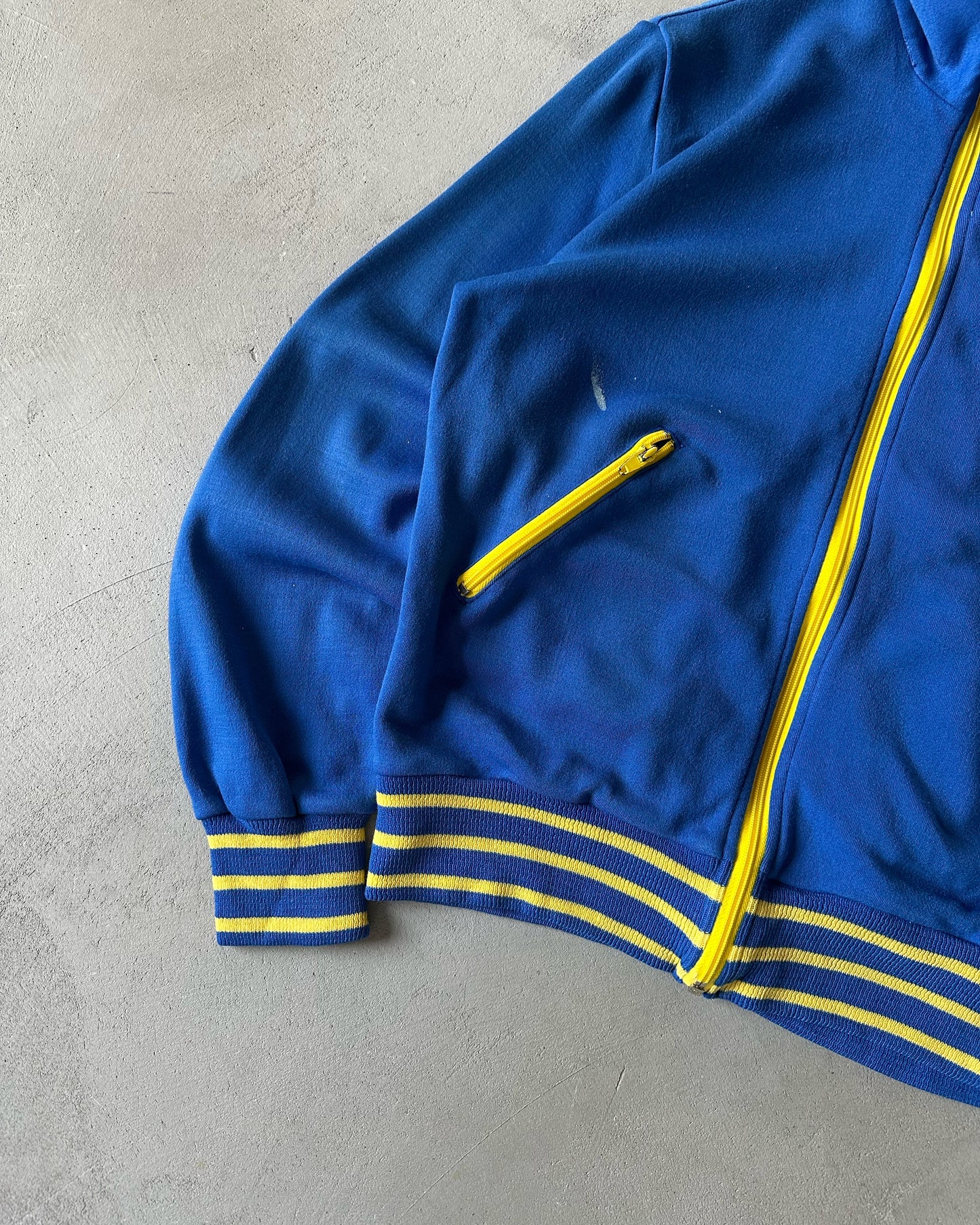 1980s - Blue/Yellow Stagwhites Track Sweatshirt - S/M