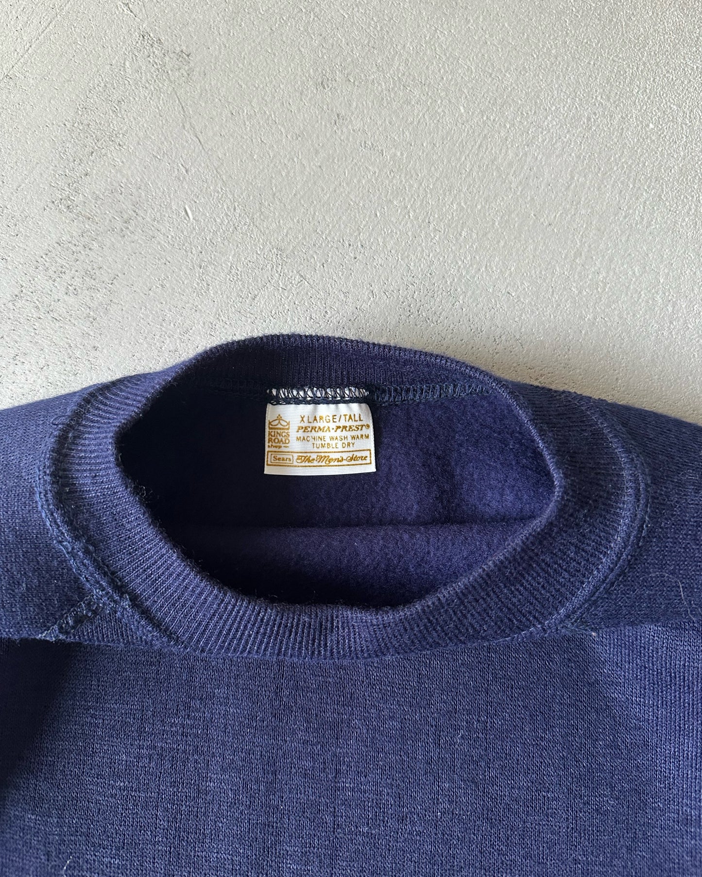 1970s - Navy Kings Road Crewneck - L(Tall)