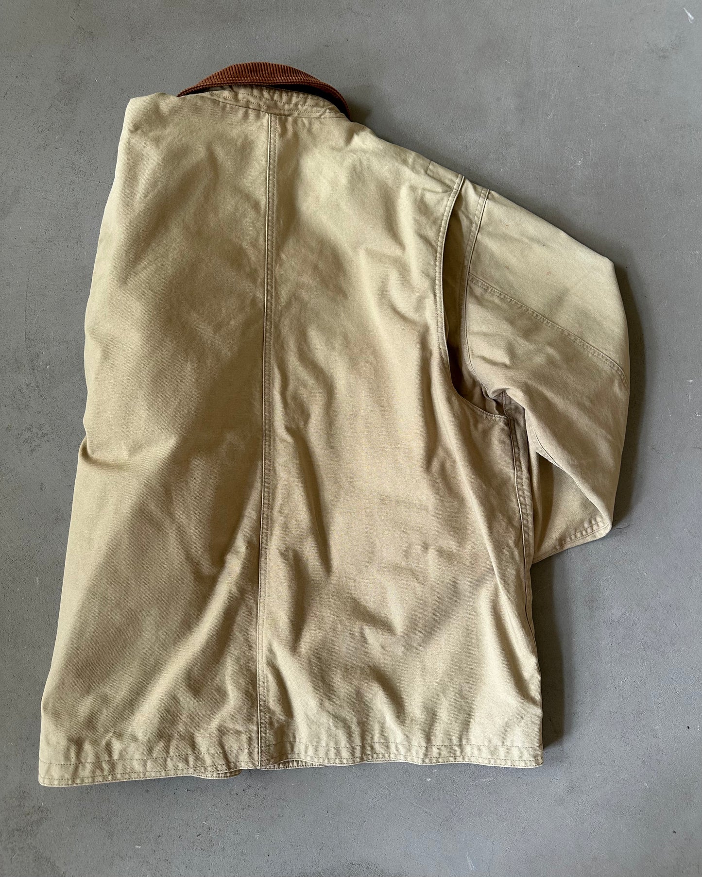 Années 90 - Veste de travail Lands' End beige - Taille XL