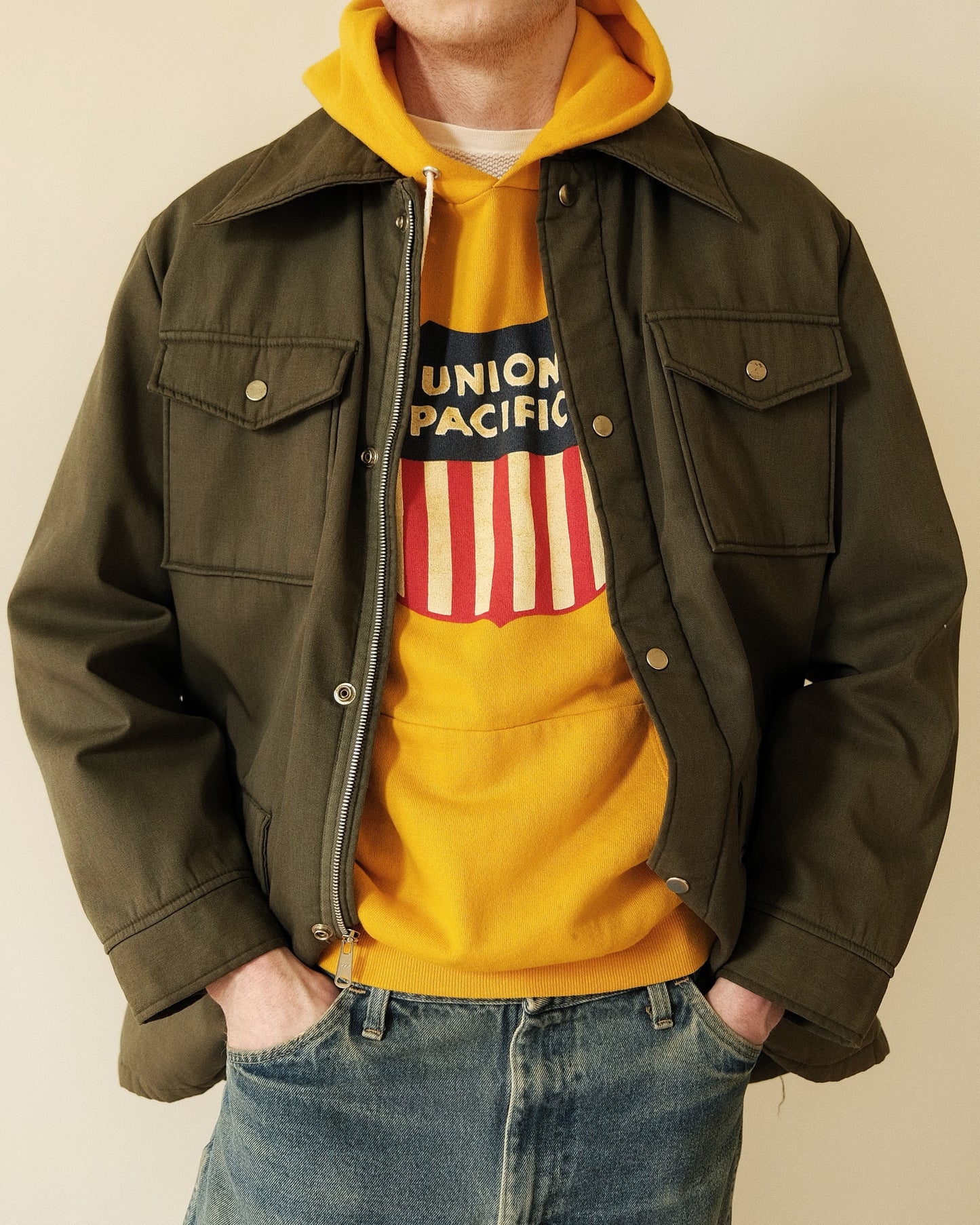 1960s - Dark Green Sears Work Jacket - L/XL