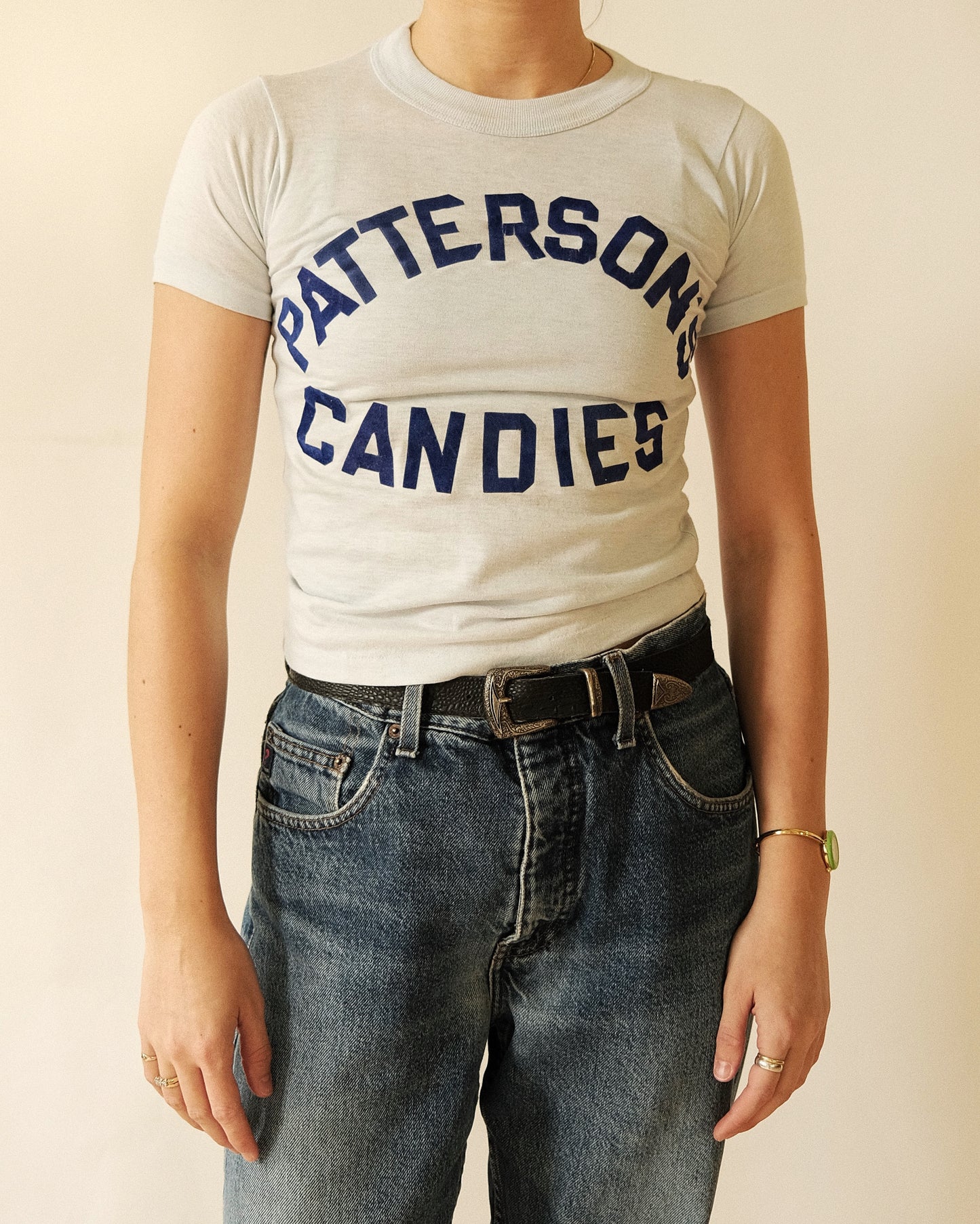1970s - Blue "Candies" Baby T-Shirt - (W)XXS