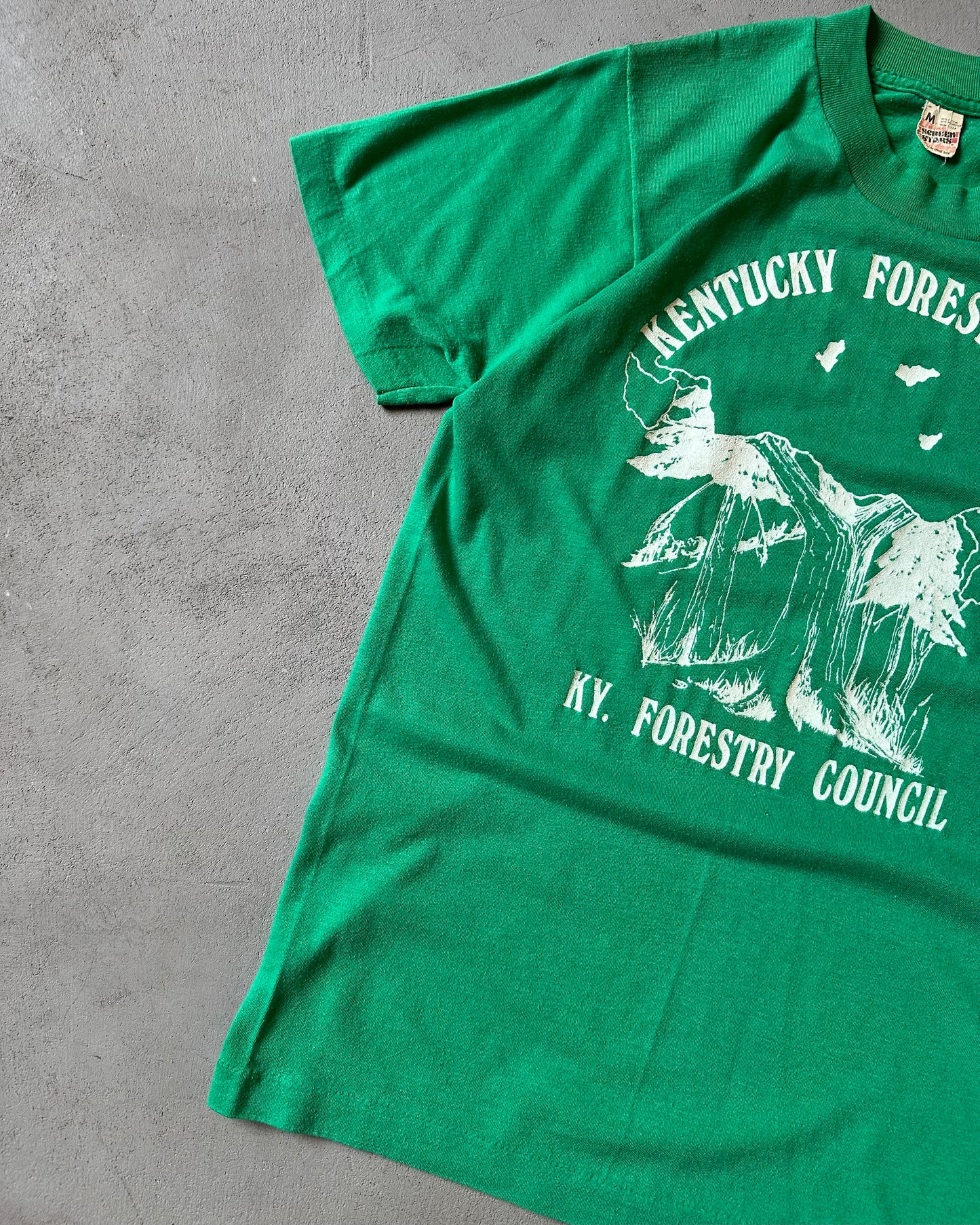 1980s - Green Forestry Camp T-Shirt - S