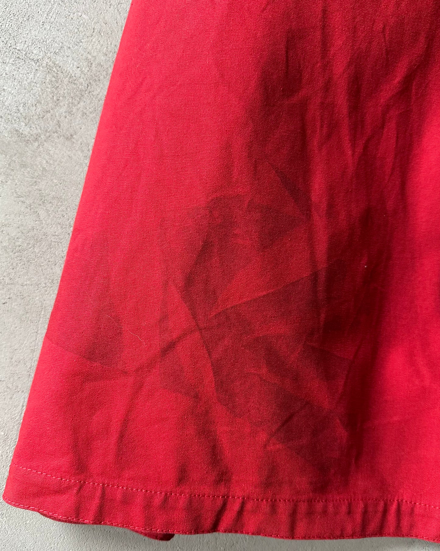 Années 90 - Manteau toile de pompier rouge - L