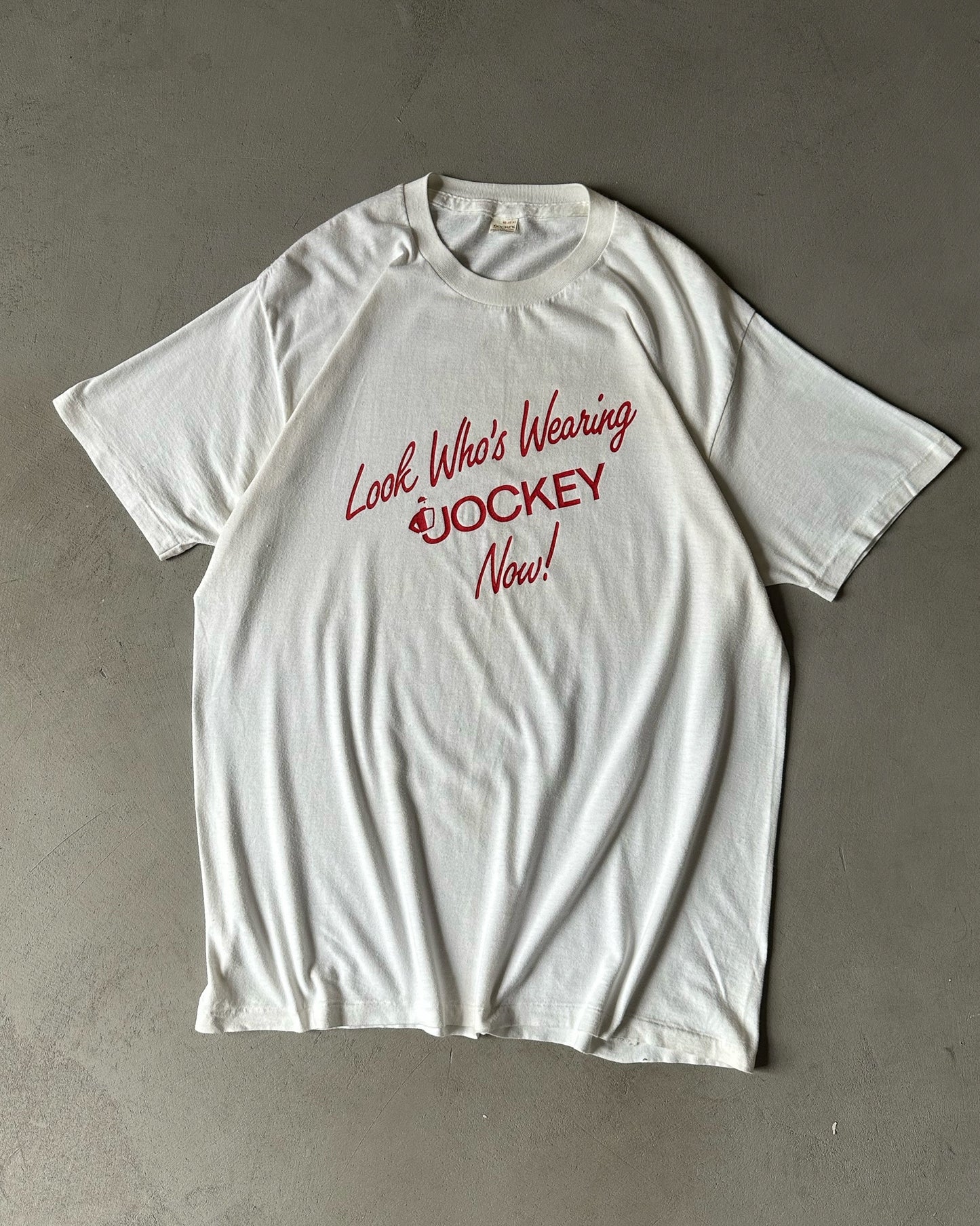1980s - White JOCKEY T-Shirt - L/XL