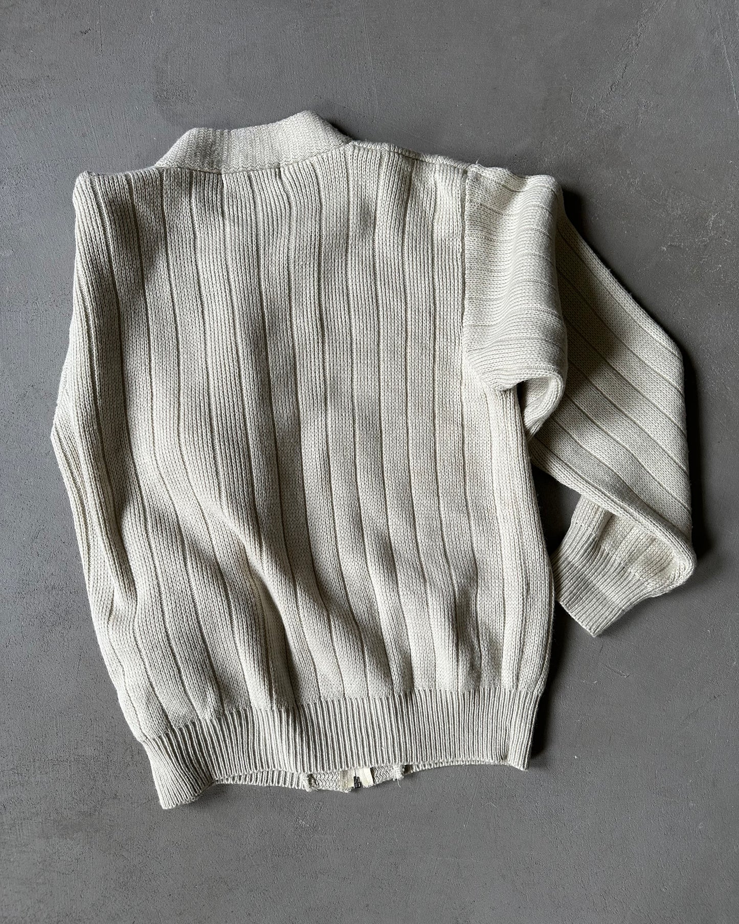 Années 90 - Cardigan zippé crème - M