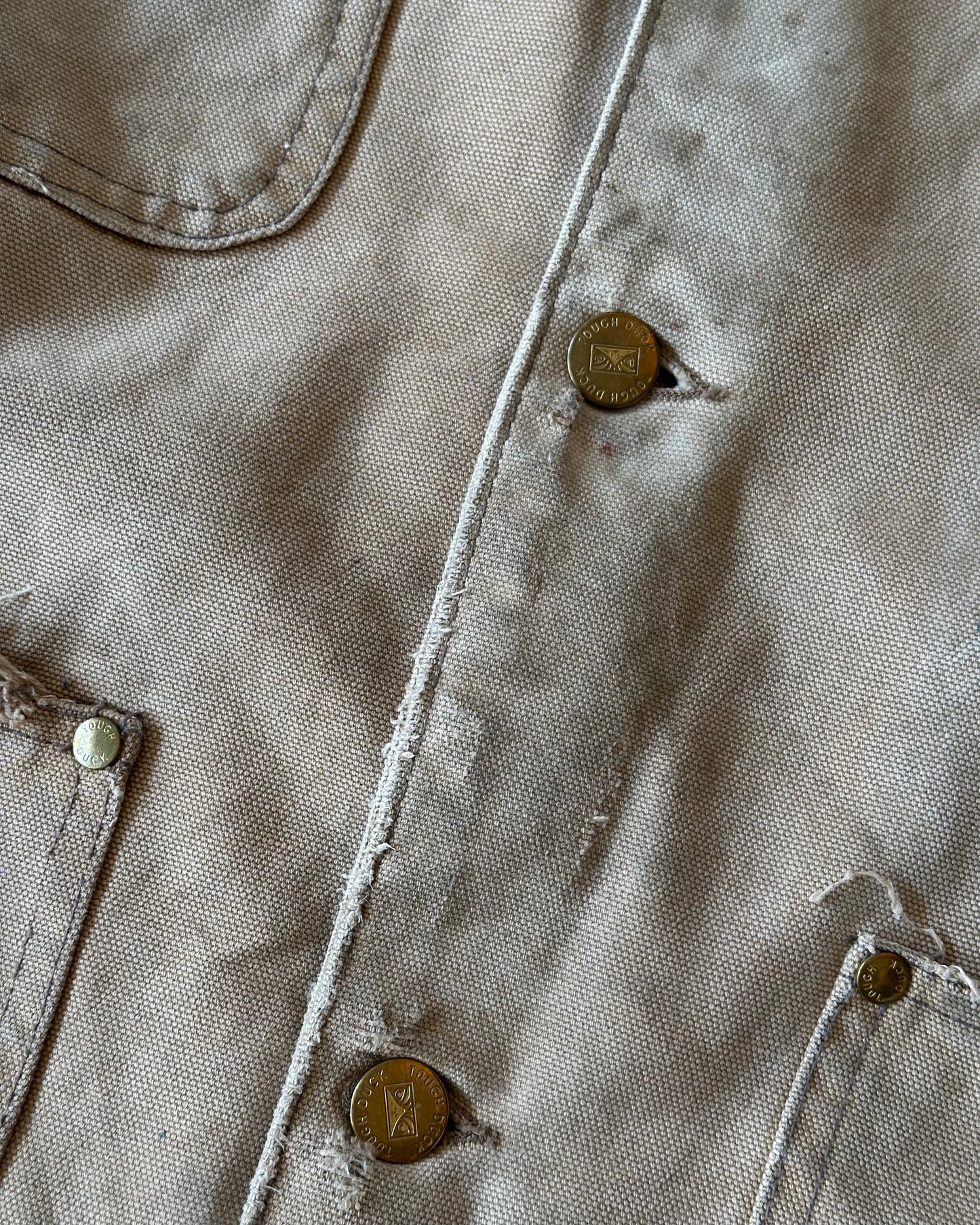 1990s - Distressed Tough Duck Chore Jacket - M
