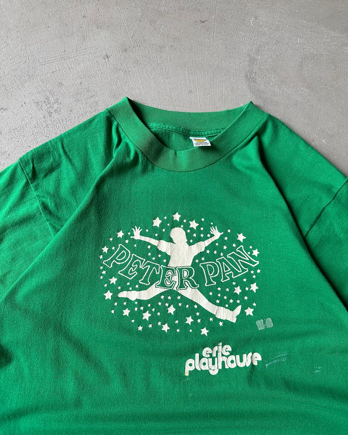 Années 80 - T-shirt Peter Pan vert - M