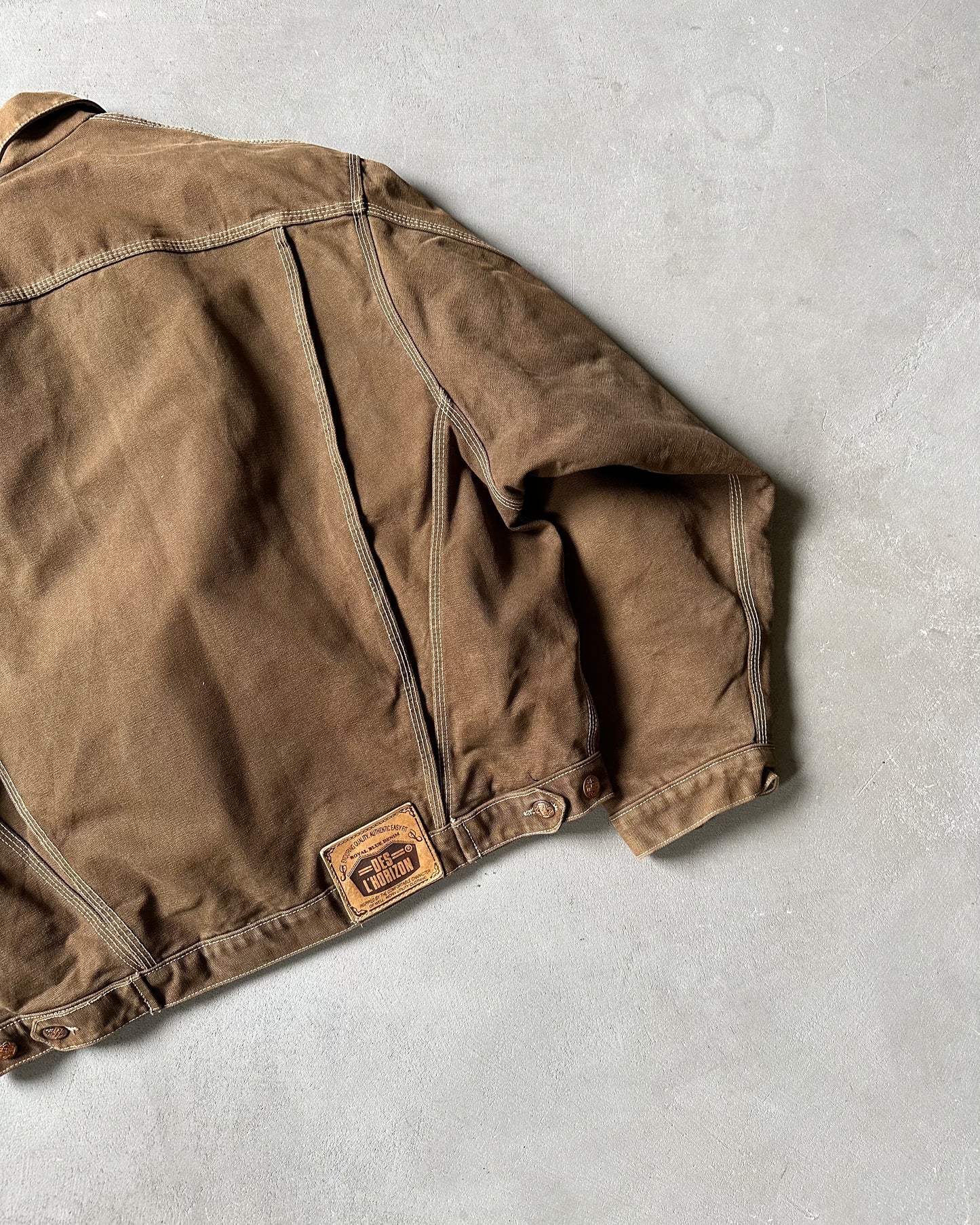 Années 90 - Veste Trucker en toile marron - XL