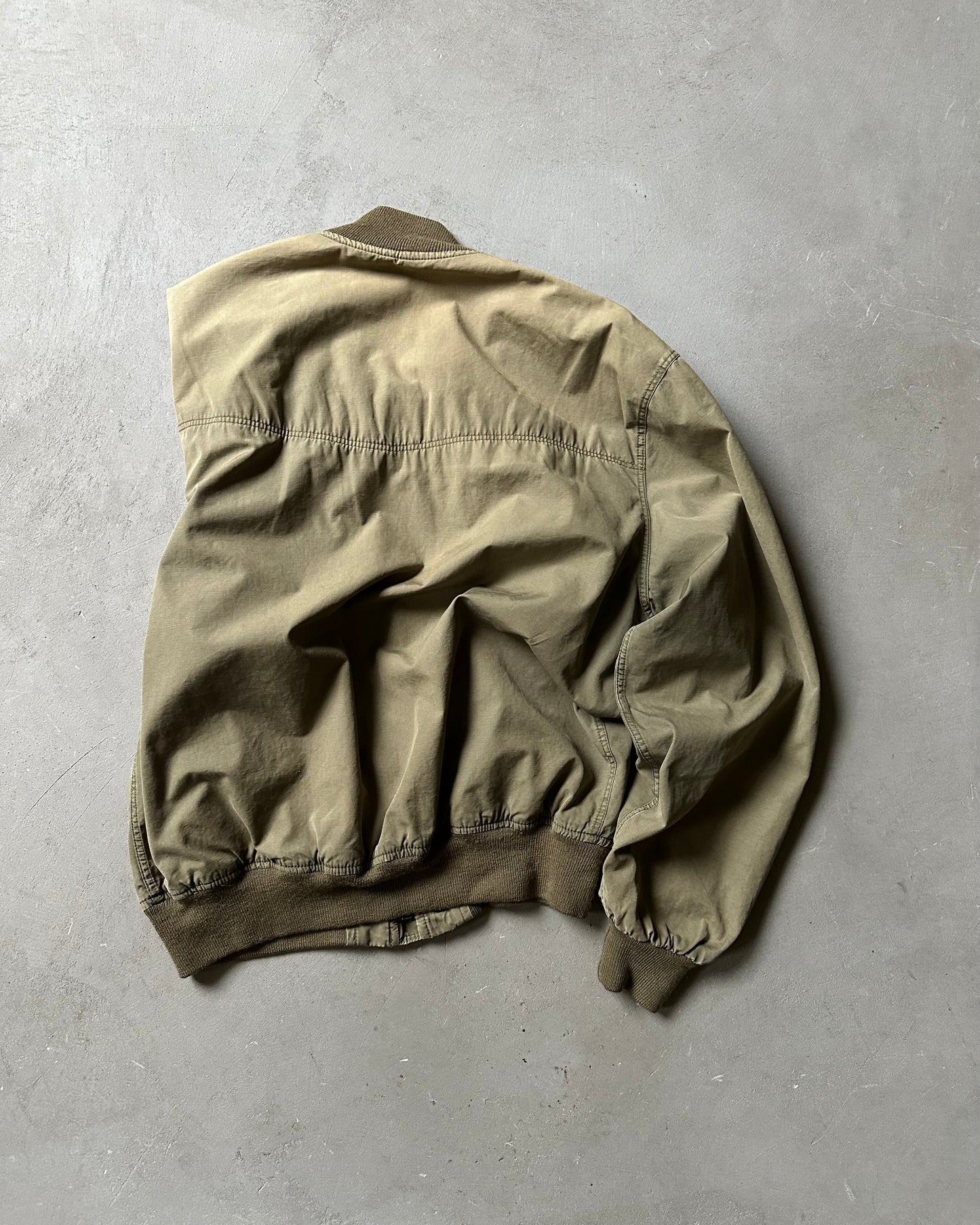 Années 1980 - Blouson aviateur italien vert kaki - XL