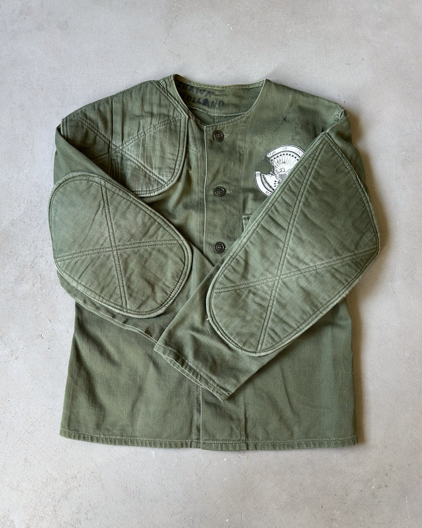 1970s - Green Military Field Overshirt - S