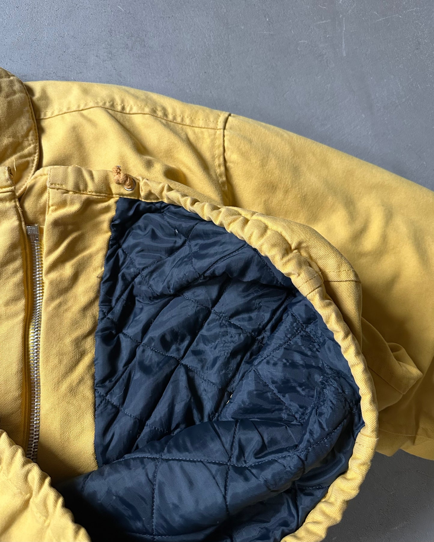 Années 90 - Veste de pompier matelassée jaune - L