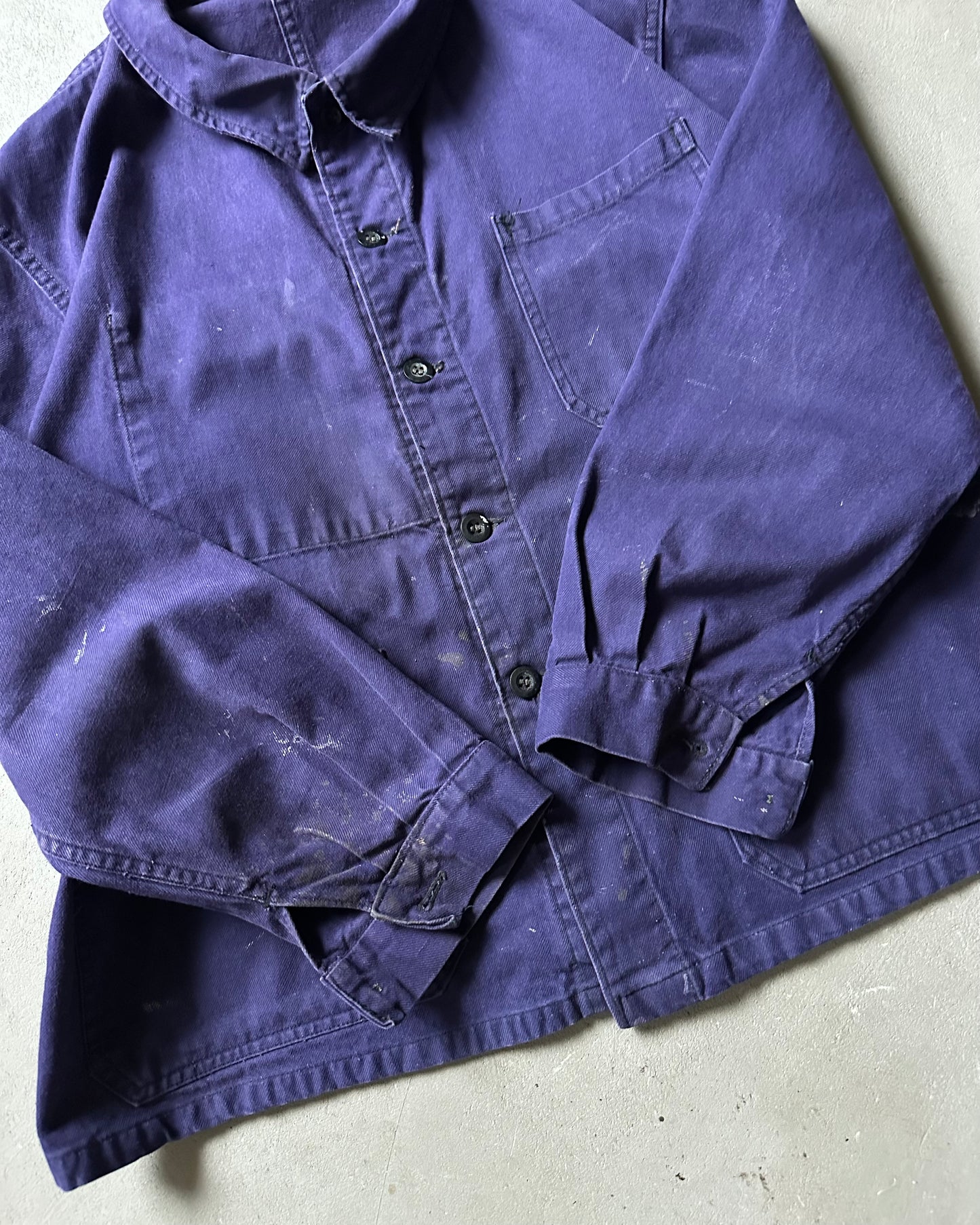 Années 1960 - Veste de travail française marine - M