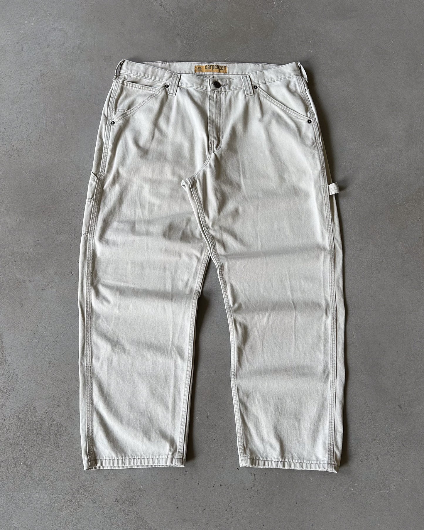 2000s - Cream LEE Carpenter Pants - 36x29