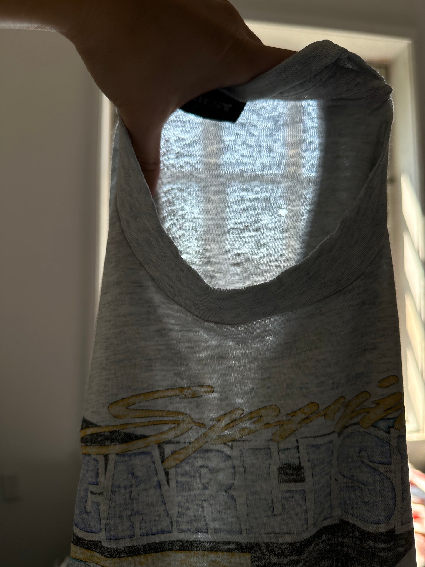 1990s - Distressed Gray Carlisle T-Shirt - L/XL