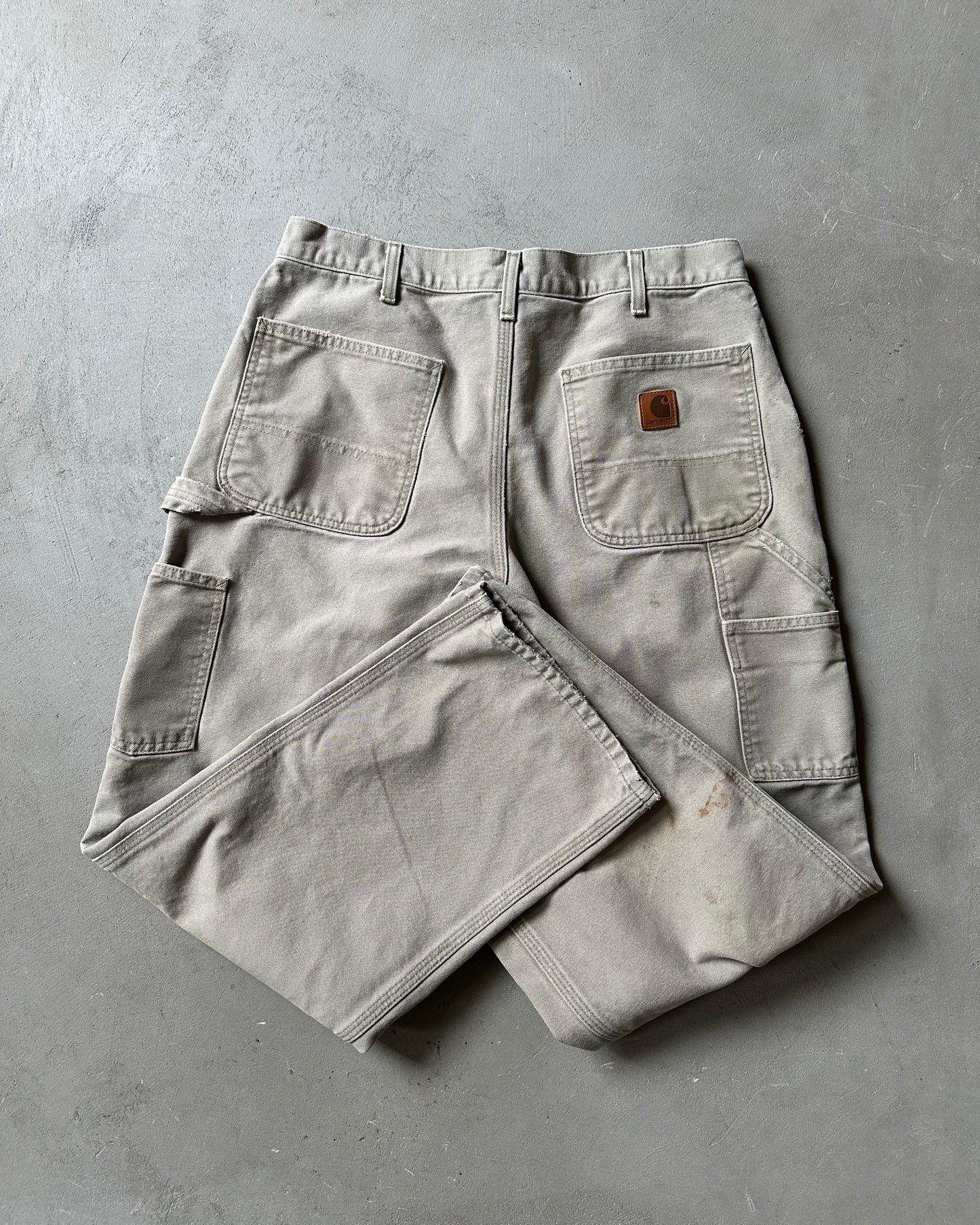 Années 2000 - Pantalon de travail Carhartt marron clair vieilli - 33x29