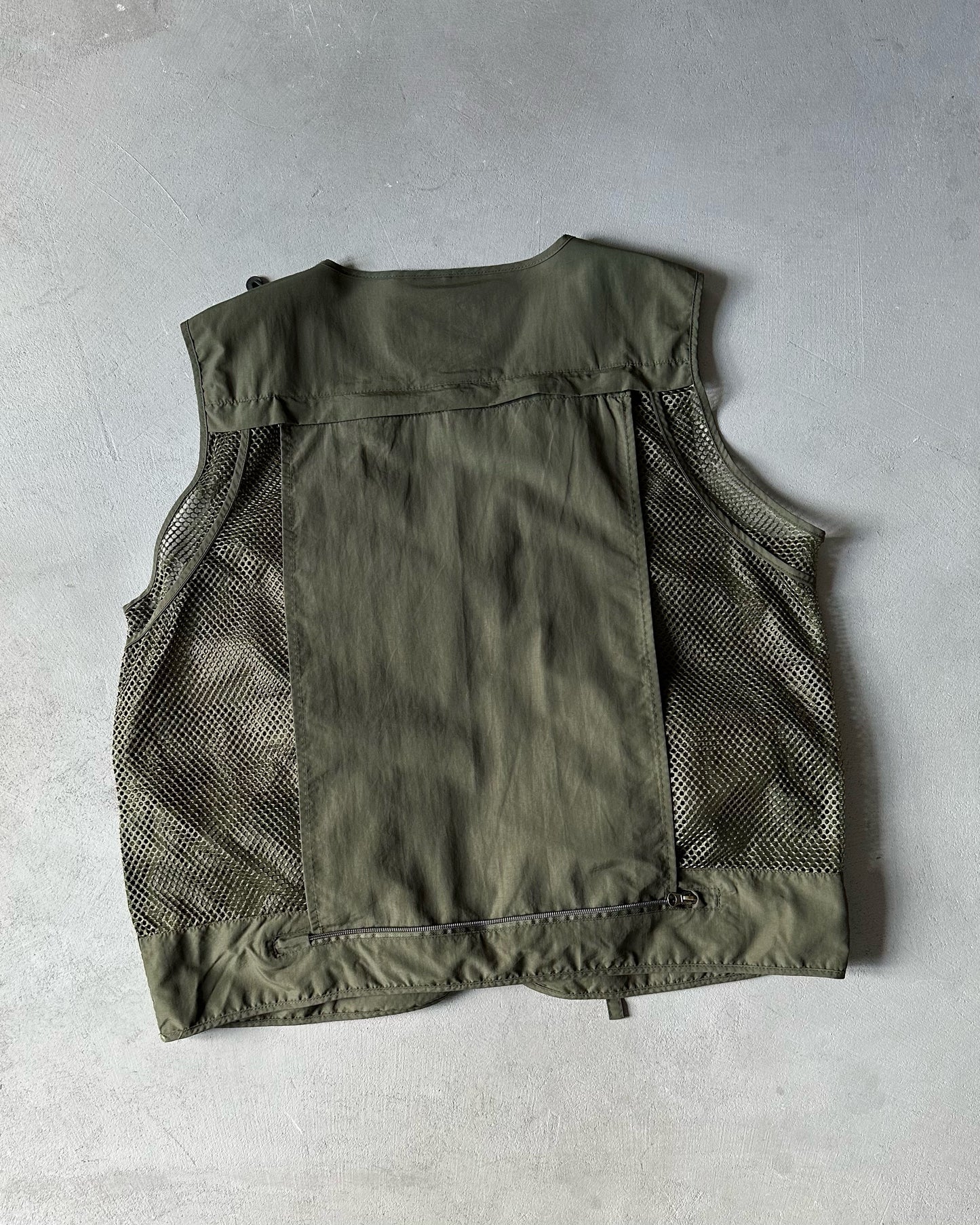 2000s - Khaki Fishing Vest - XL