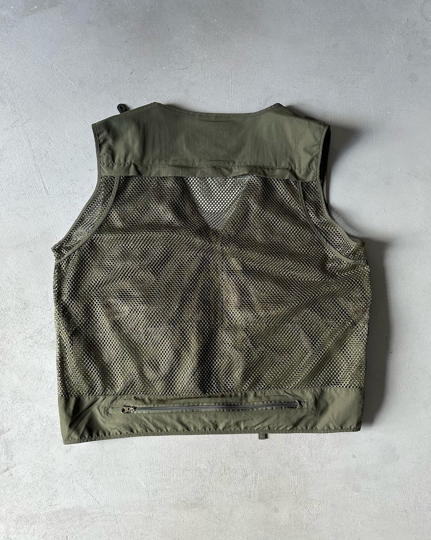 2000s - Khaki Fishing Vest - XL