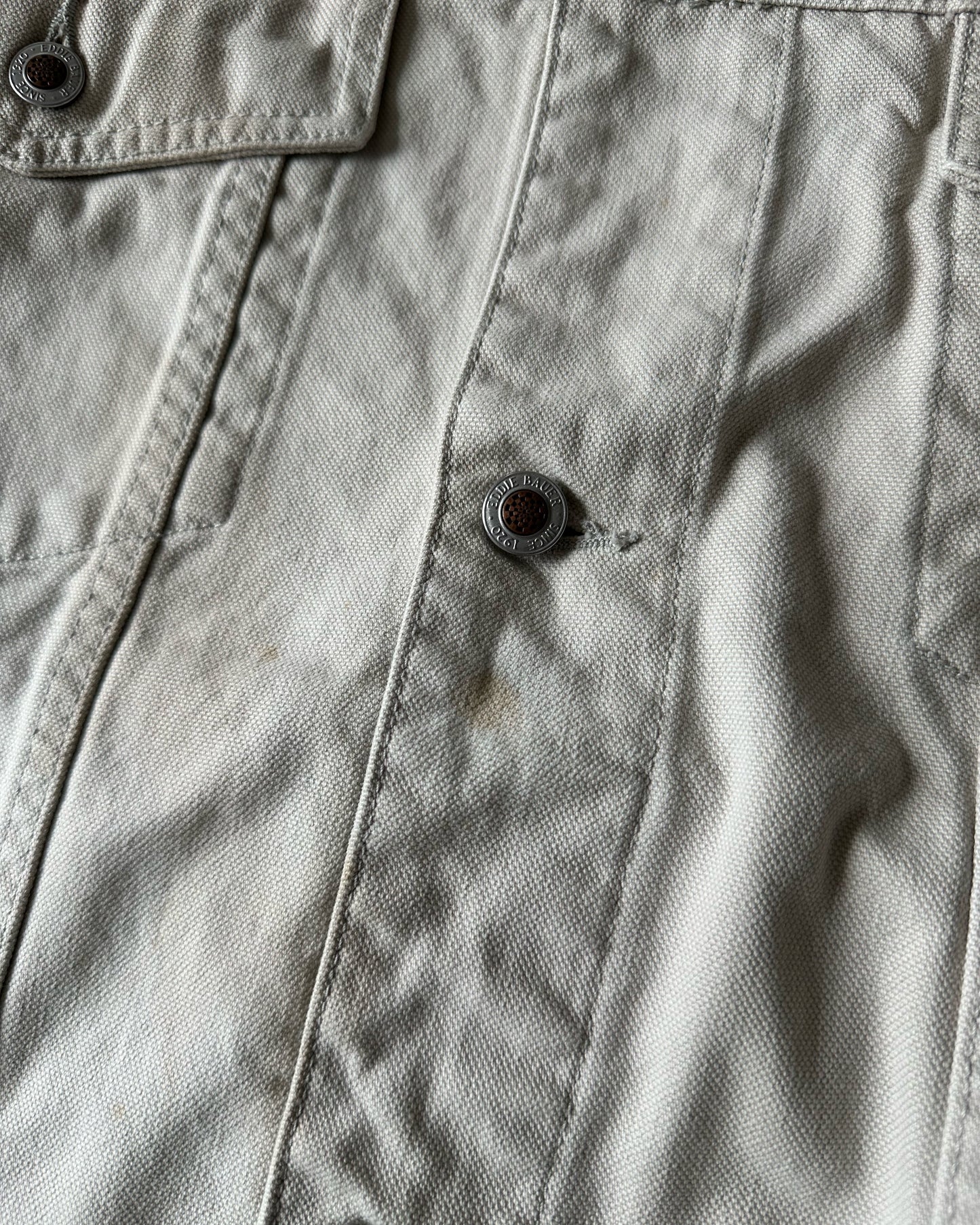 2000s - Cream Eddie Bauer Trucker Jacket - XXL