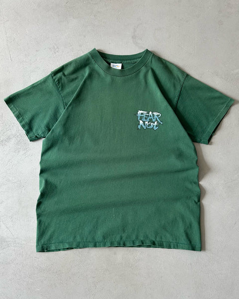 1990s - Forest Green "Fear Not" T-Shirt - M