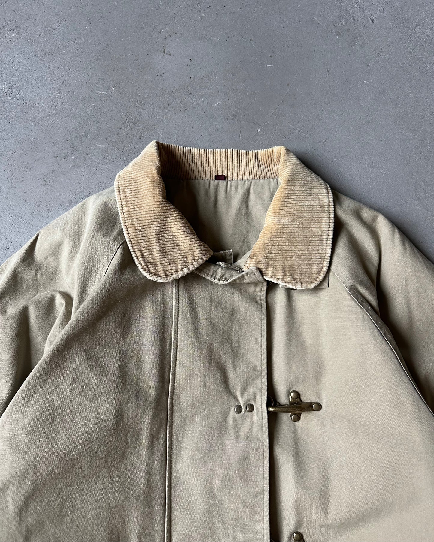 1990s - Beige Padded Fireman Coat - XL