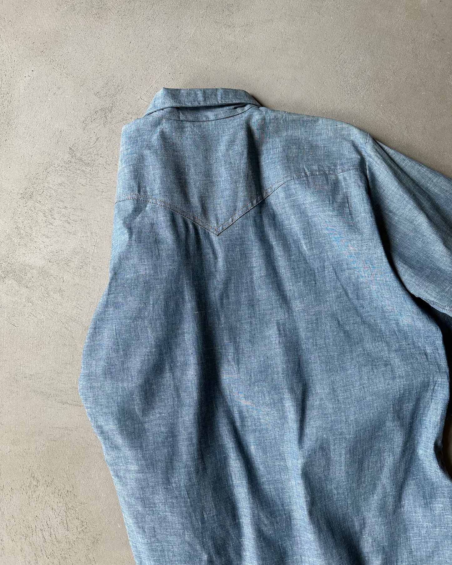1970s - DSWT The Guys Chambray Shirt - L