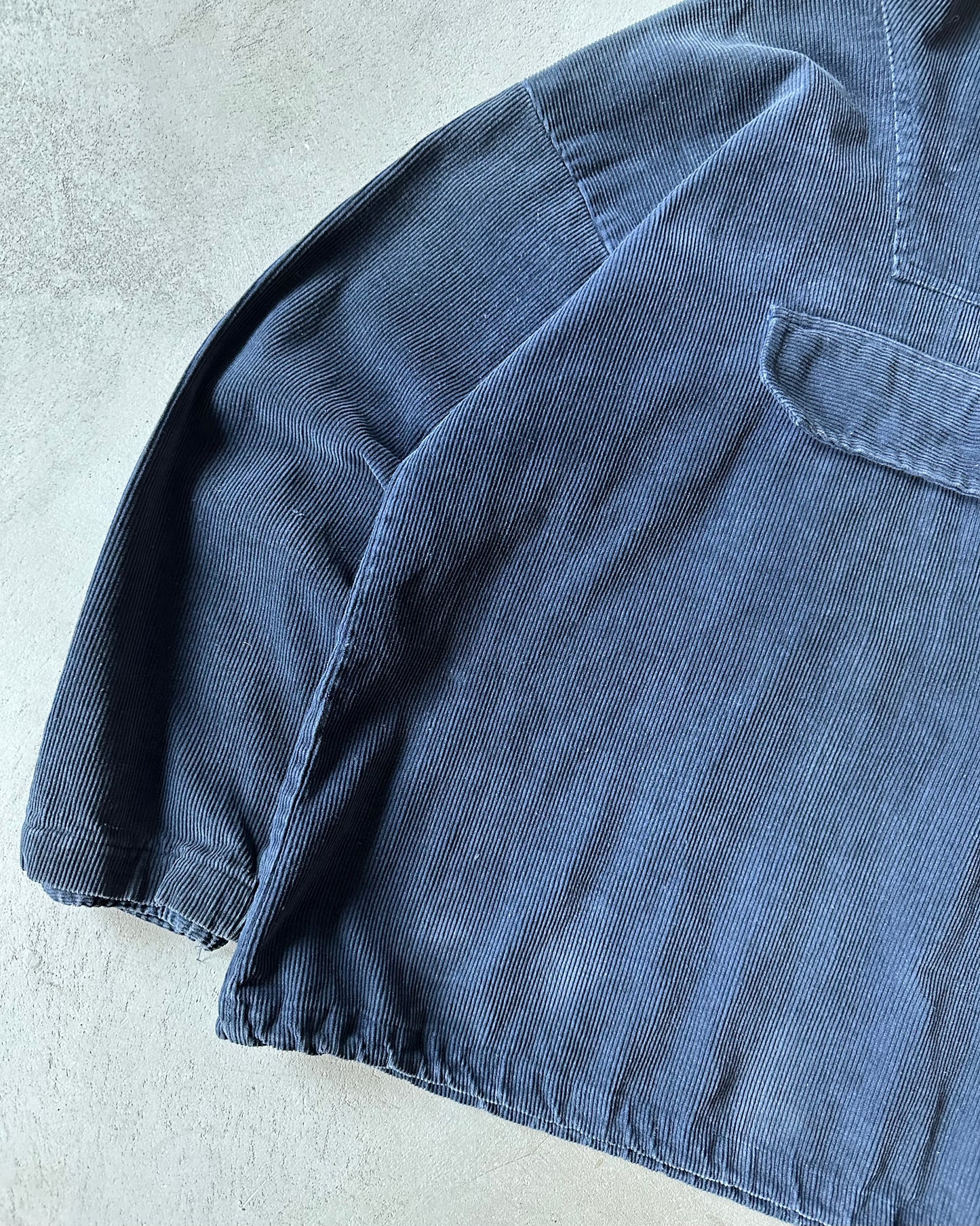 1980s - Navy Corduroy French Anorak - M