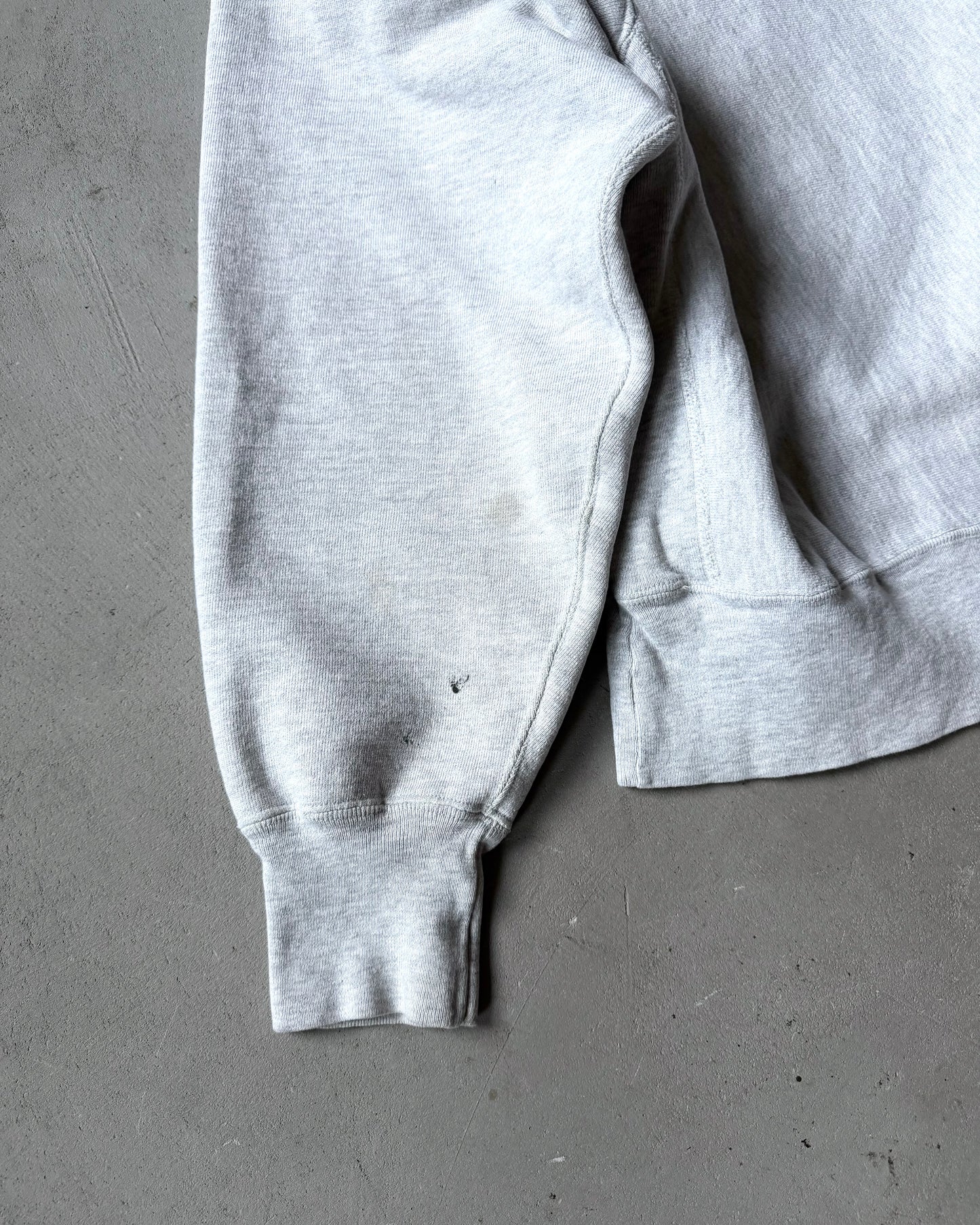 1980s - Ash Grey Ames High Campion Warmup Crewneck - S