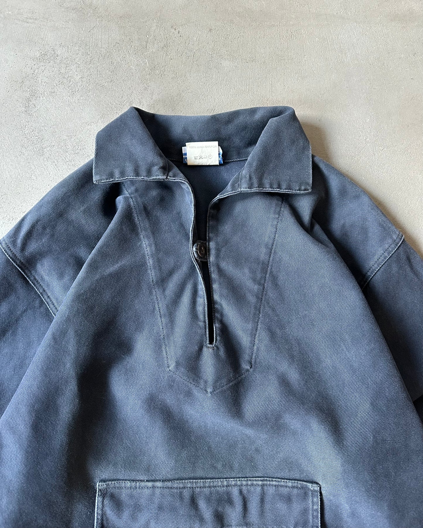 1990s - Navy French Fisherman Overshirt - M/L