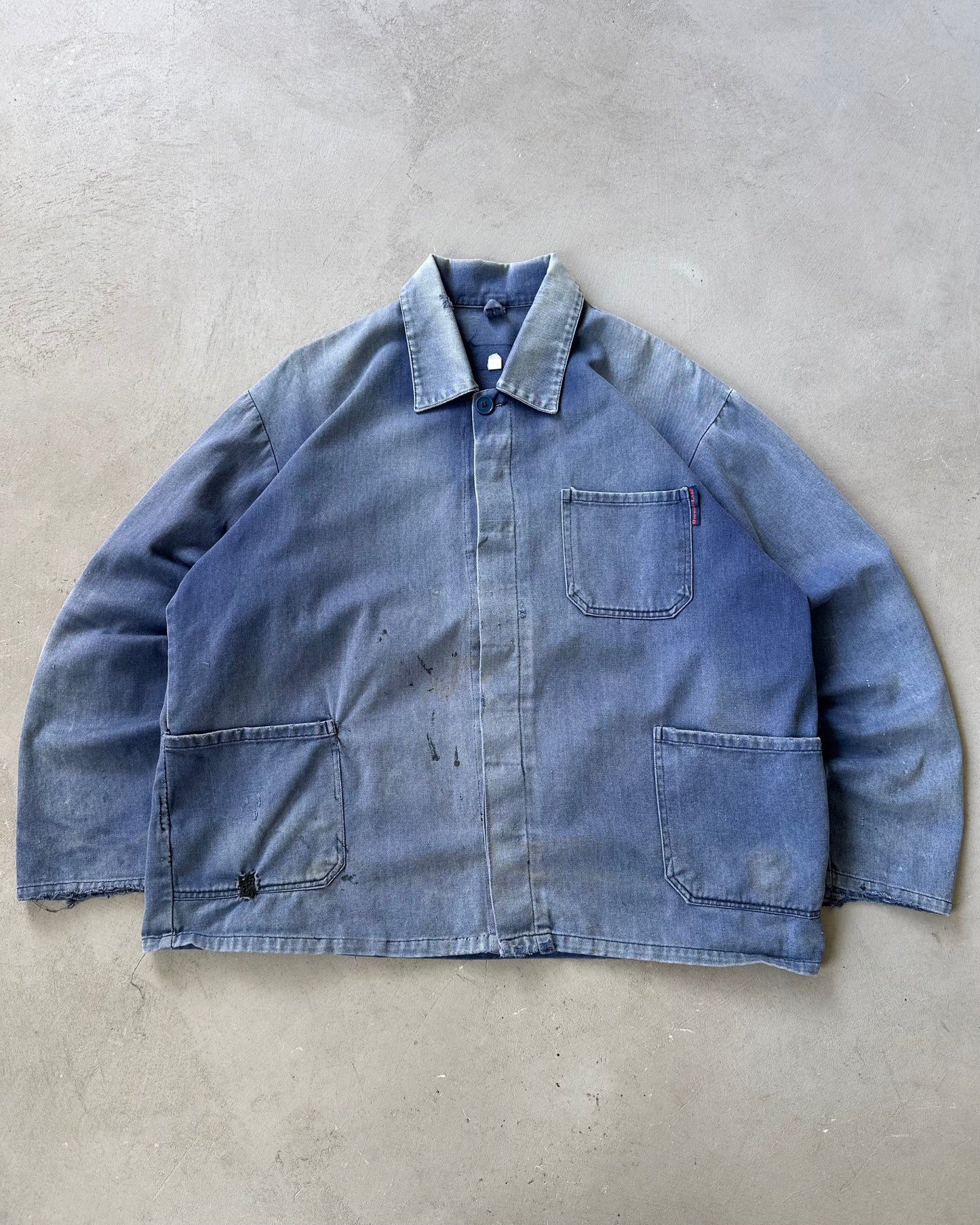 1980s - Distressed Blue French Chore - L/XL
