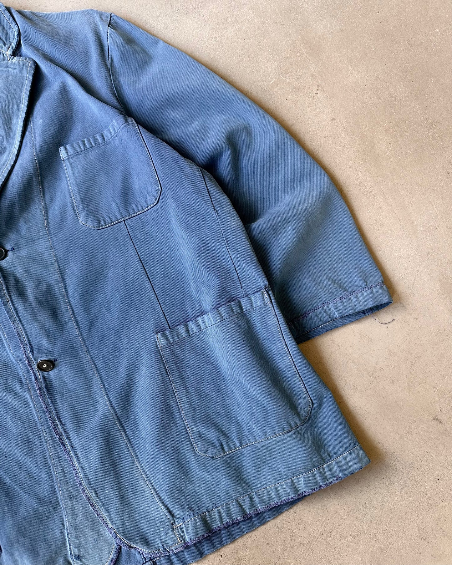 1960s - Distressed Blue French Chore - L/XL(Short)