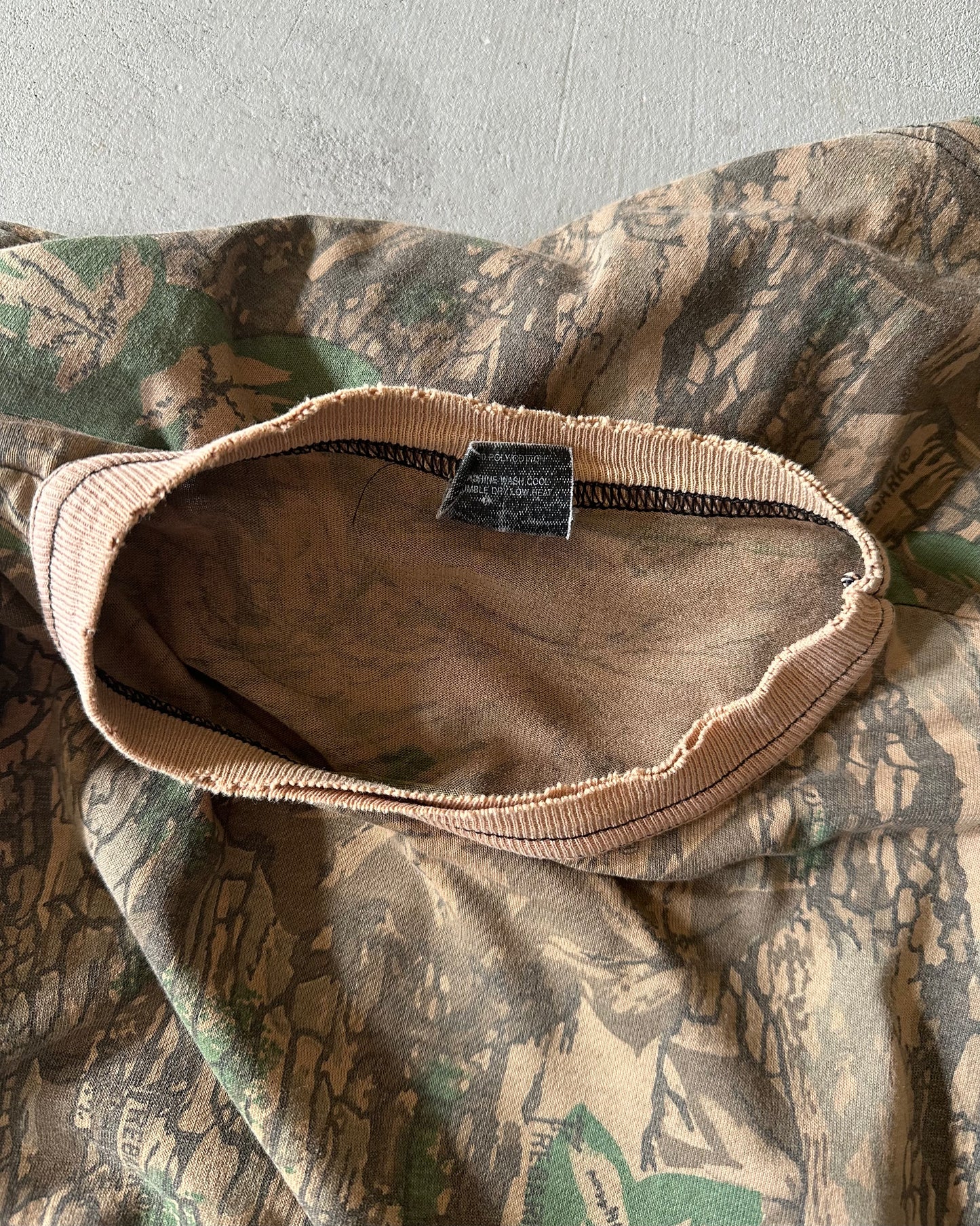 1990s - Distressed Camo Longsleeve - XL