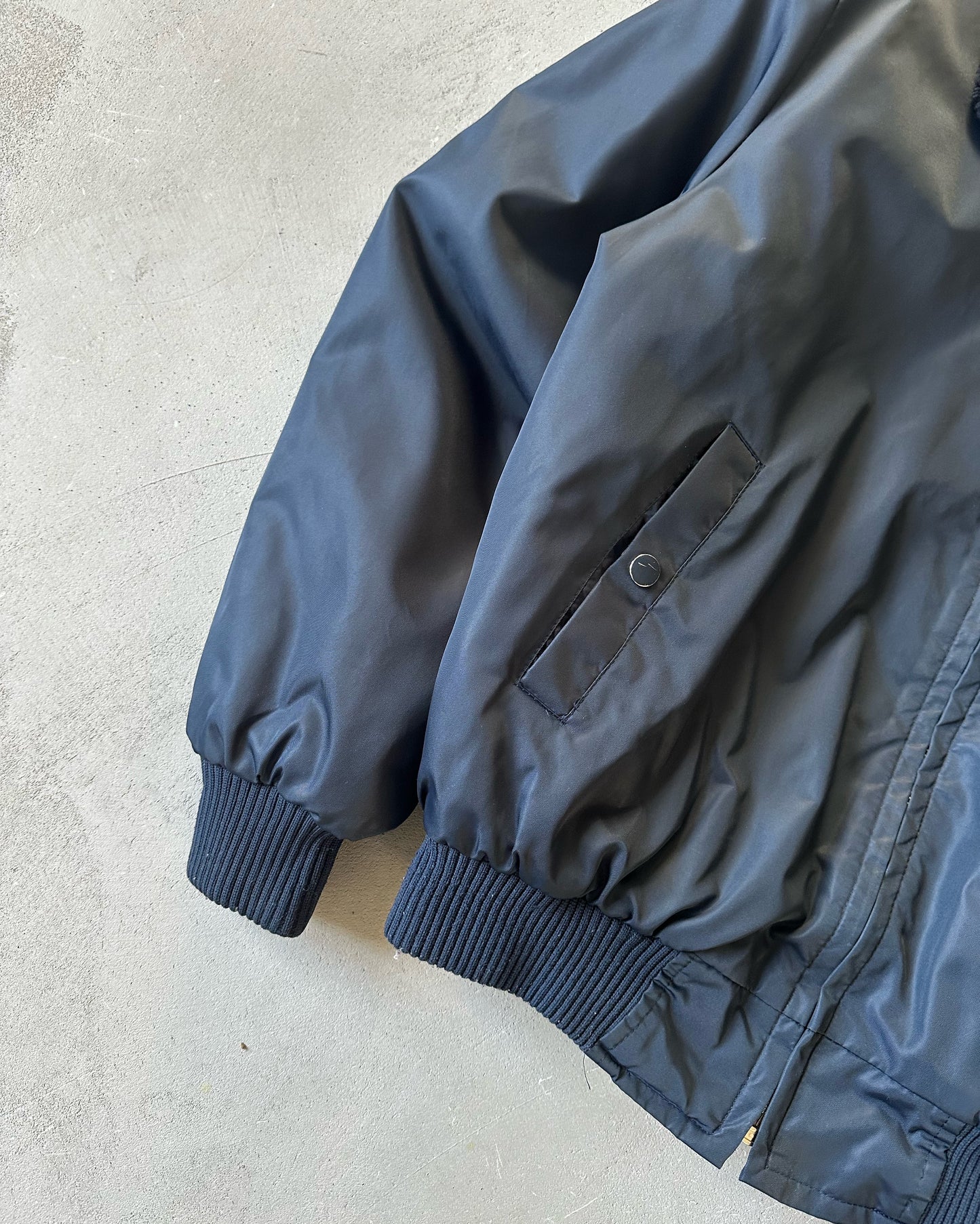 1970s - Navy Sears Work Leisure Bomber Jacket - M/L