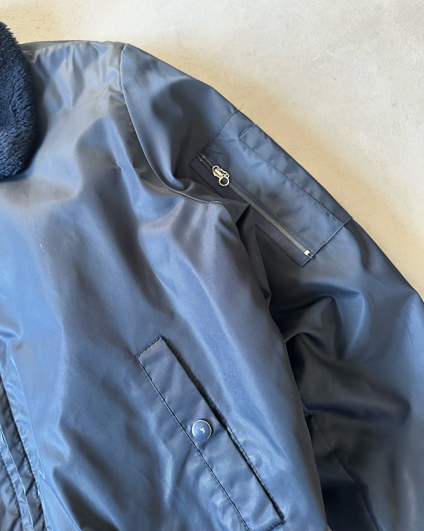 1970s - Navy Sears Work Leisure Bomber Jacket - M/L