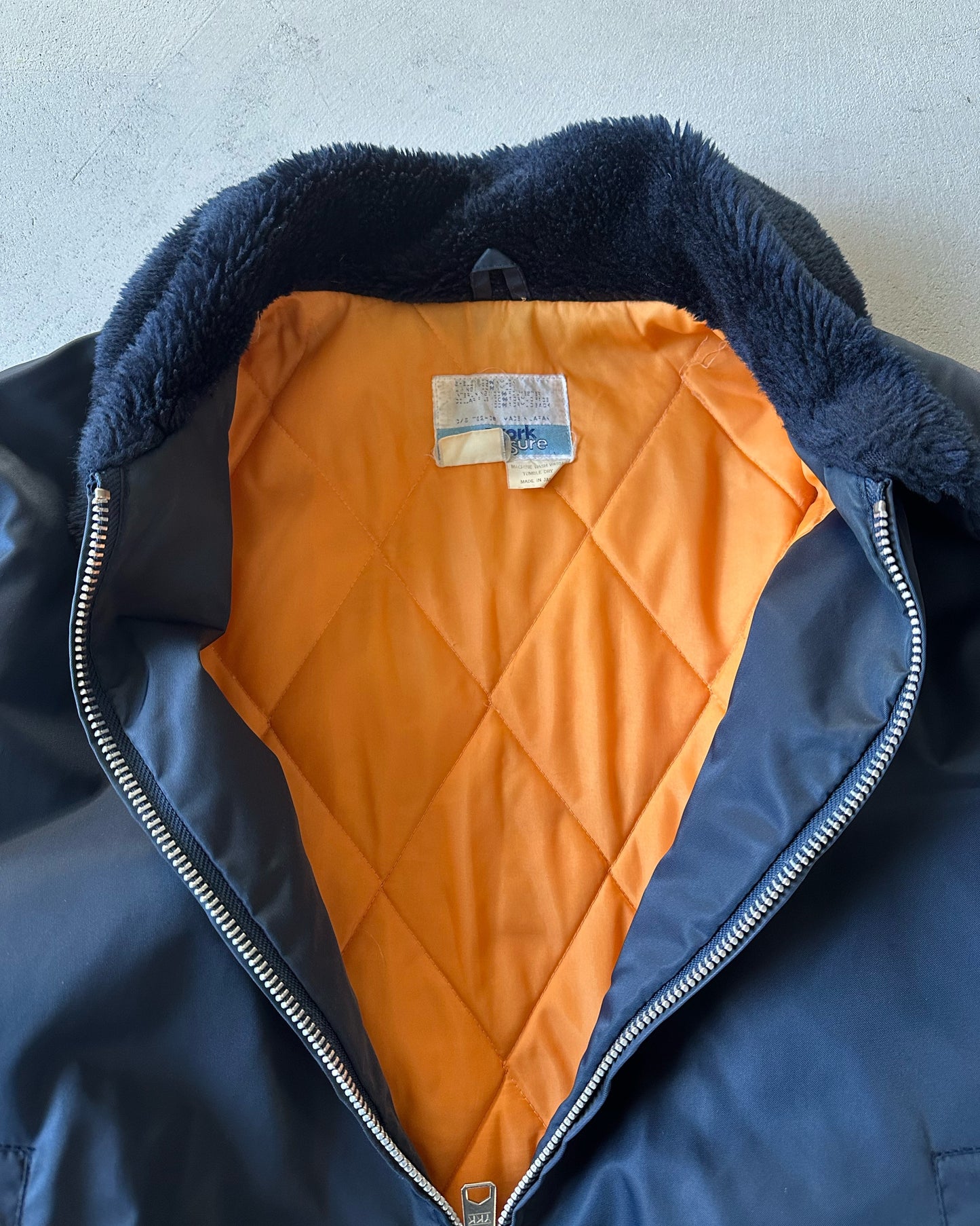 1970s - Navy Sears Work Leisure Bomber Jacket - M/L