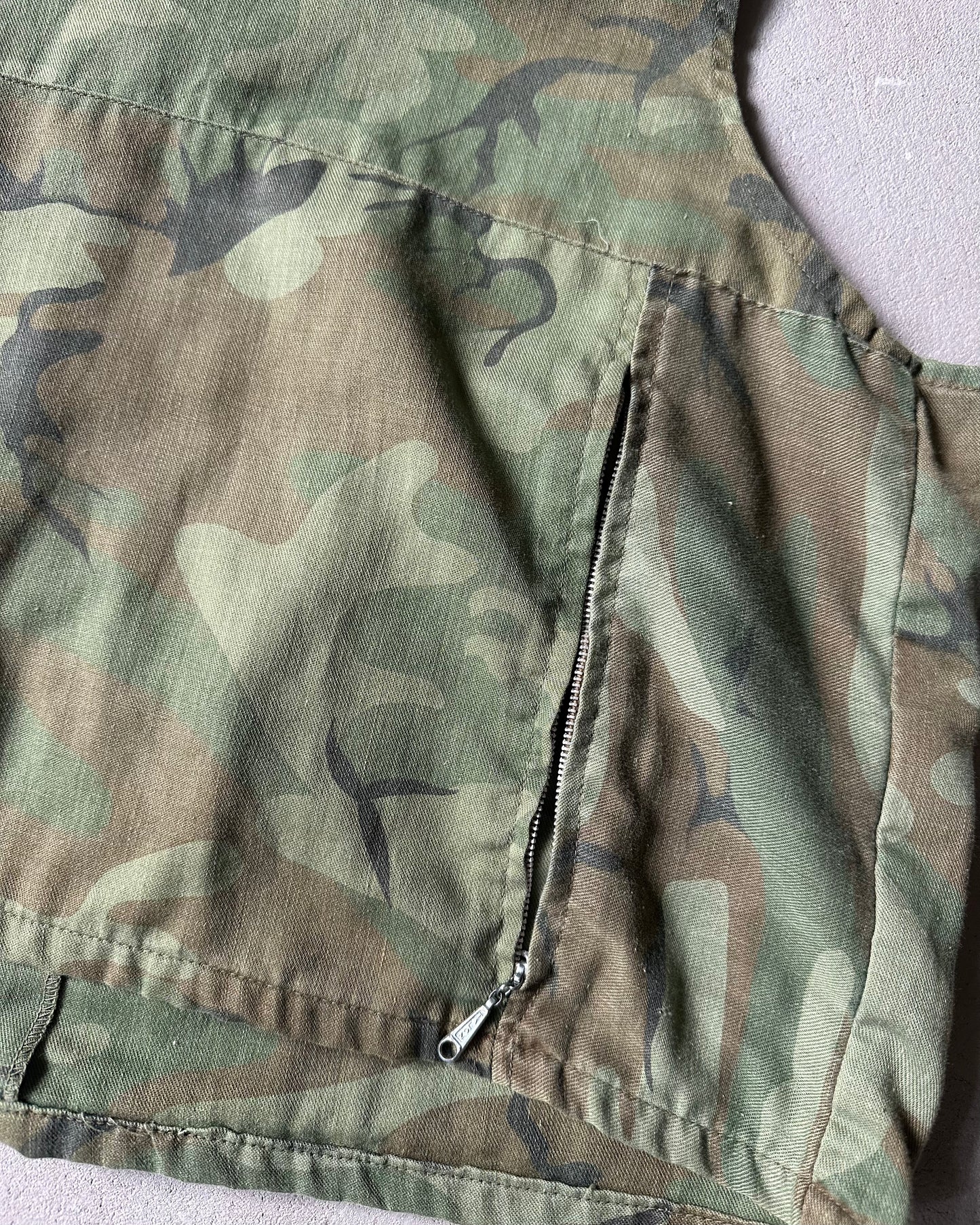 1970s - Camo Hunting Vest - M