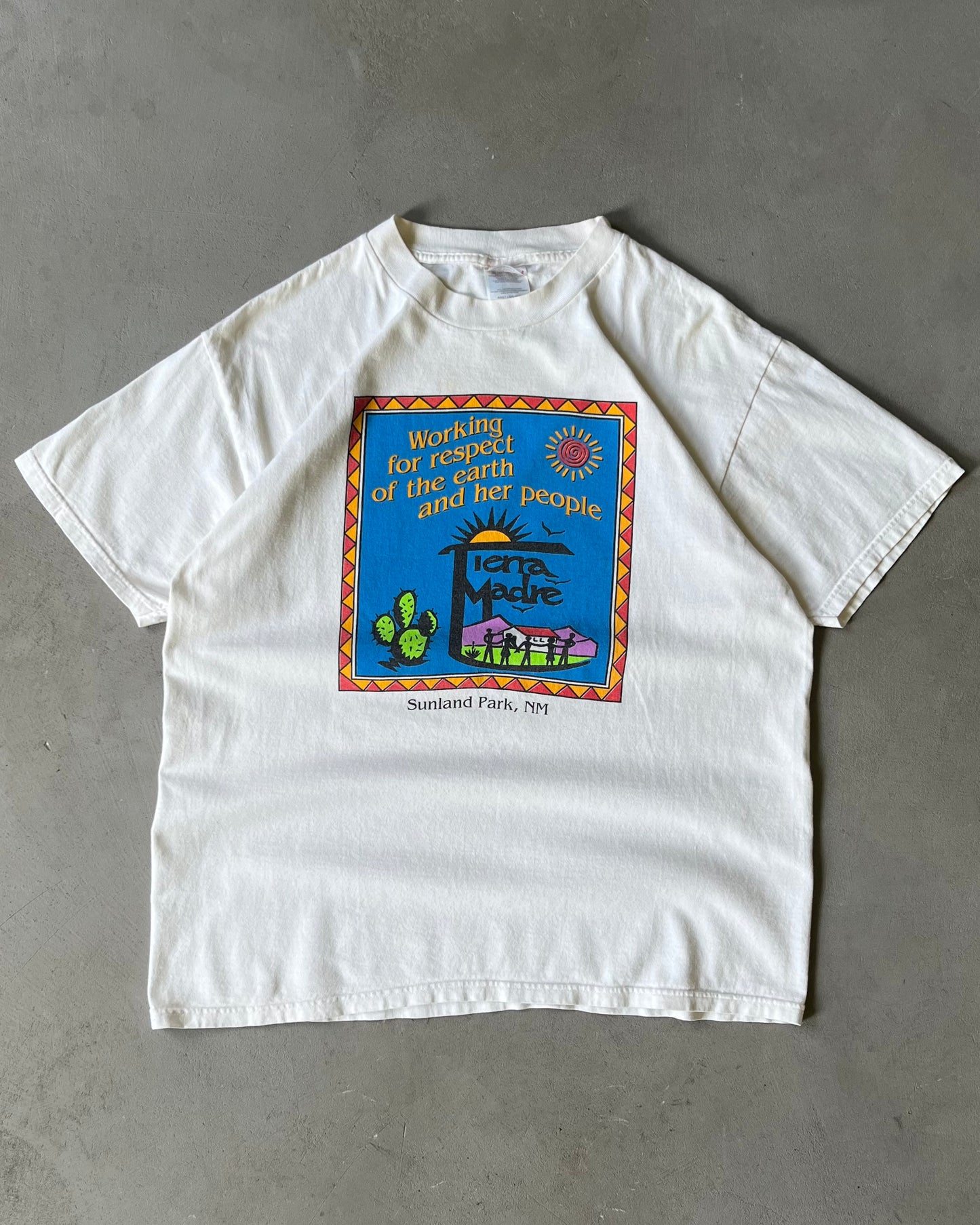 1990s - White Respect T-Shirt - L