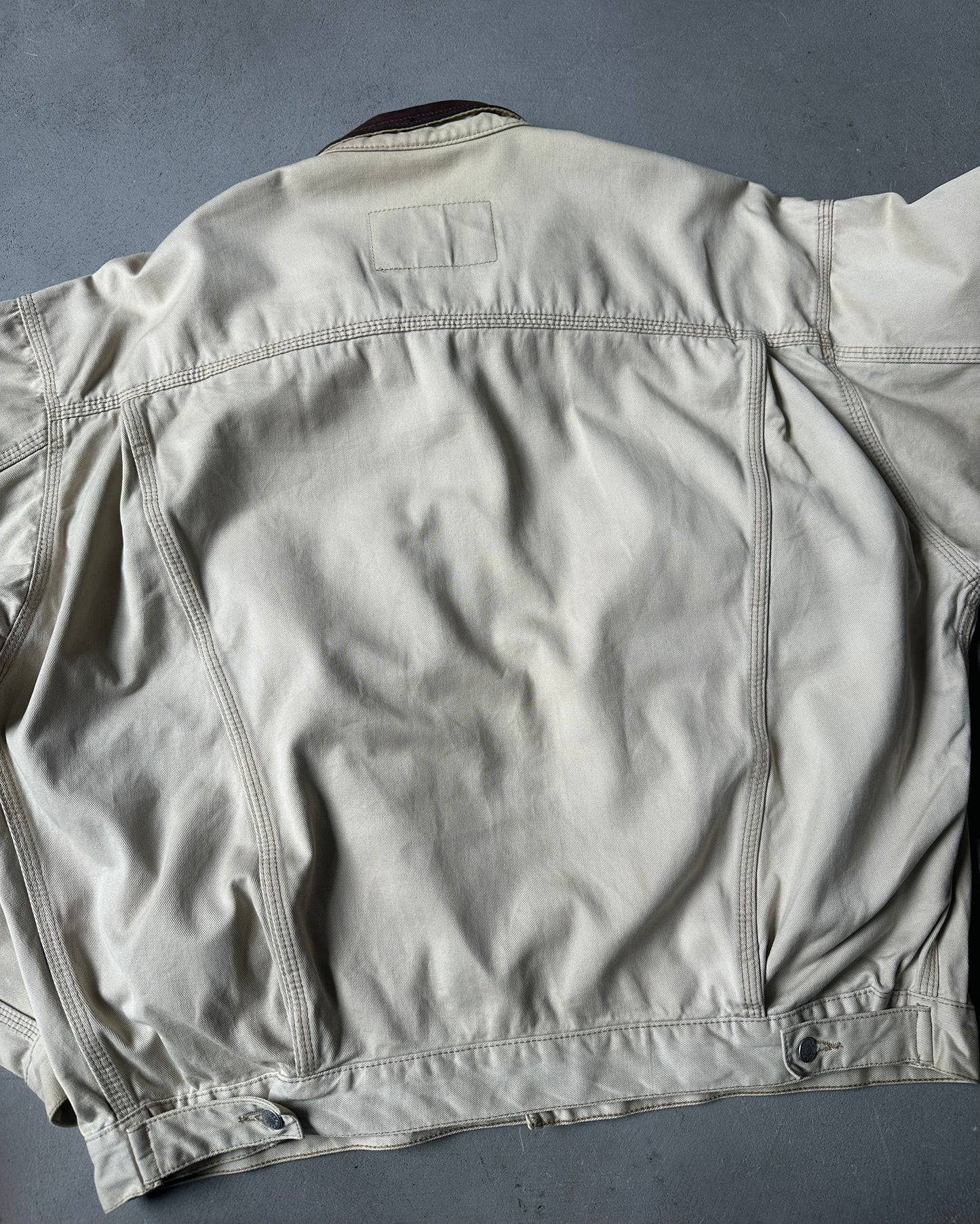 1990s - Beige Diesel Trucker Jacket - XL
