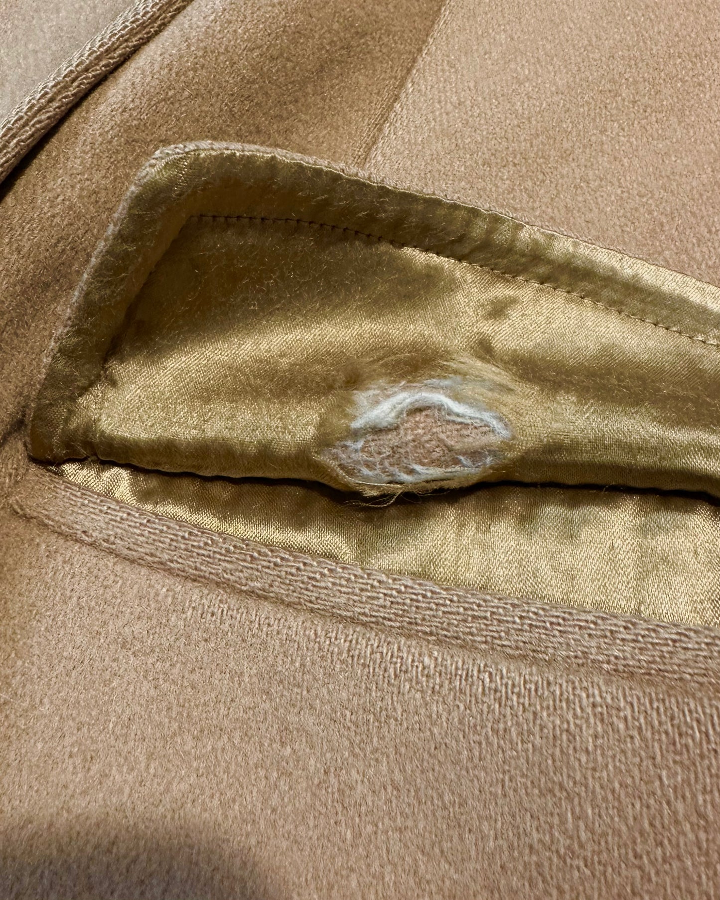 1970s - Camel Double Breasted Wool Coat - 40