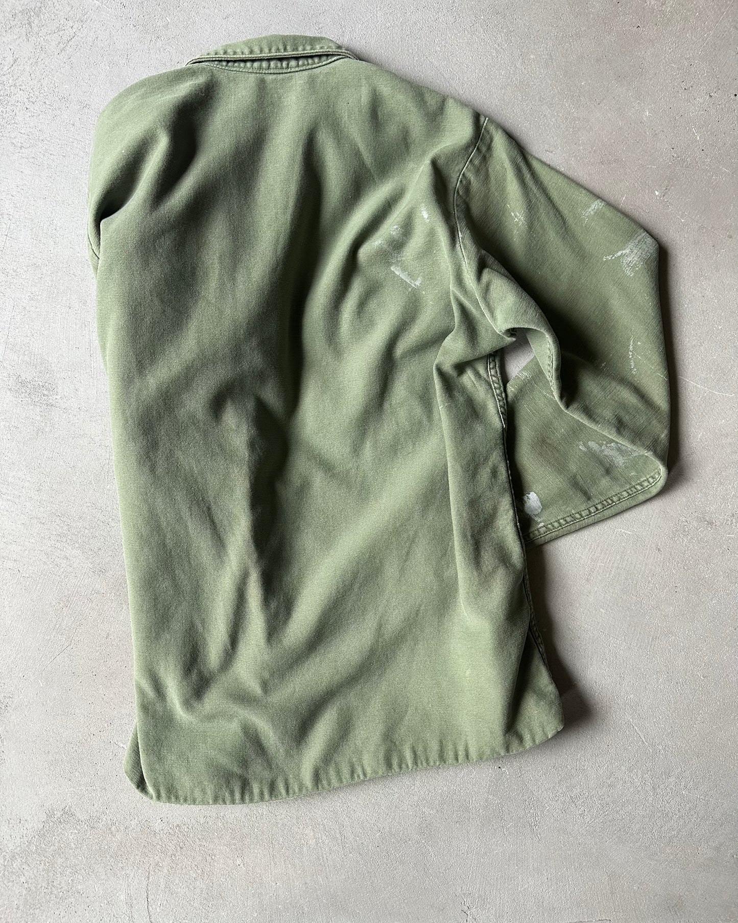 1970s - Green OG-107 Military Shirt - S