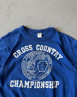 1970s - Blue Cross Country T-Shirt - S