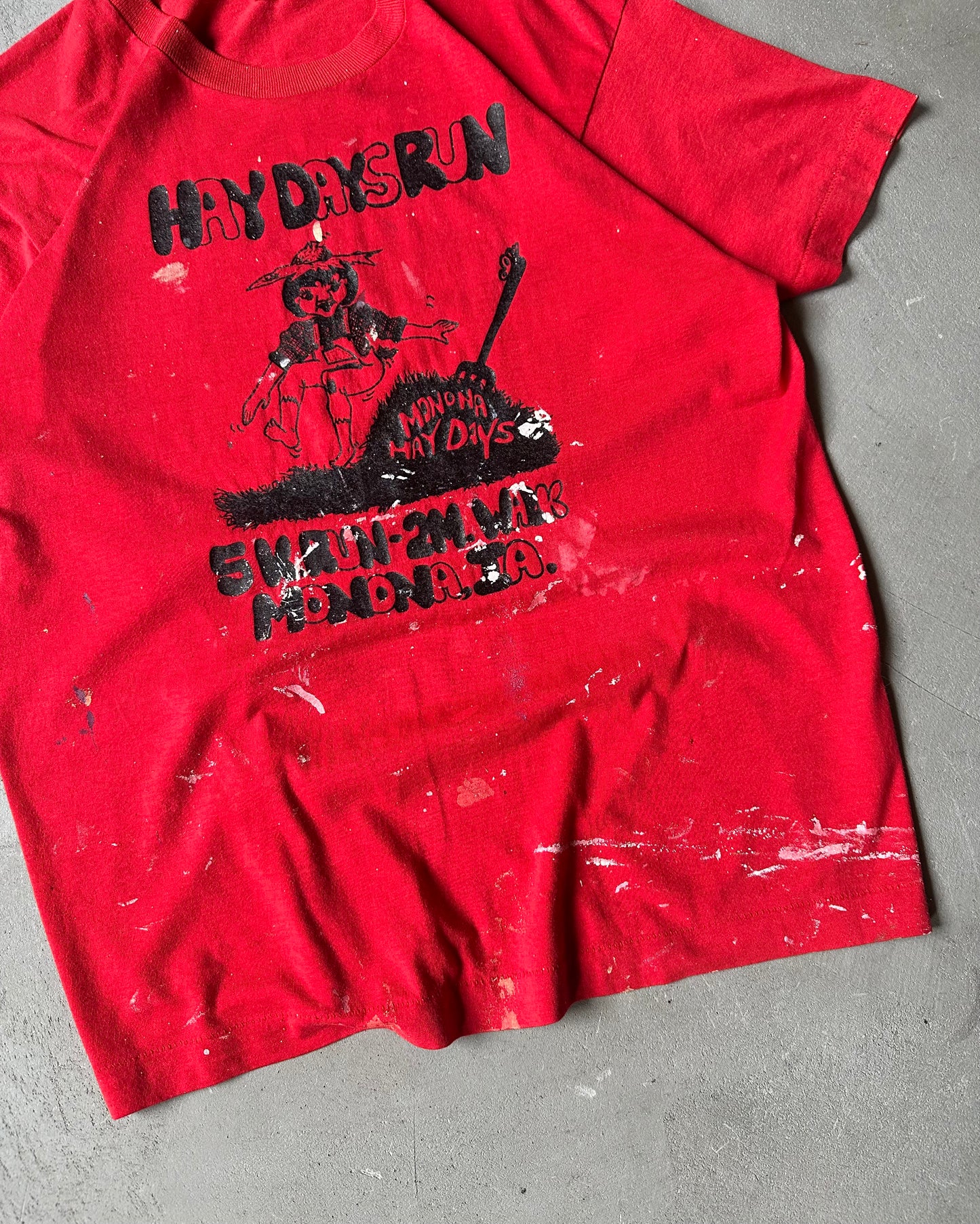 1980s - Red Hay Days Run Painter T-Shirt - M